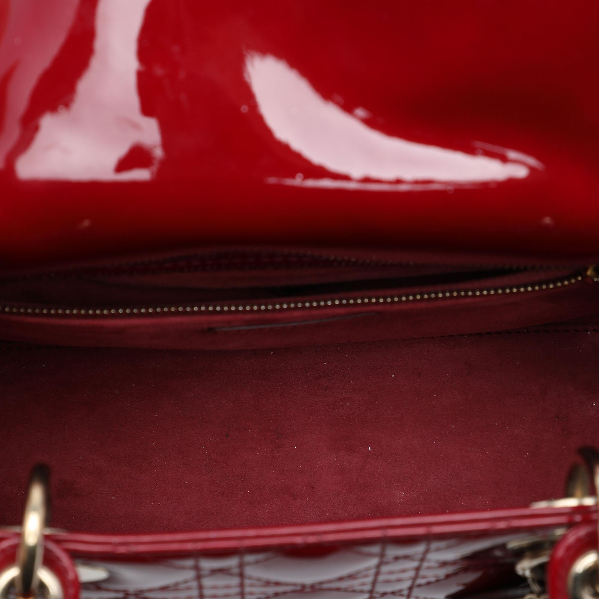 Dior Medium Patent Cannage Lady Dior