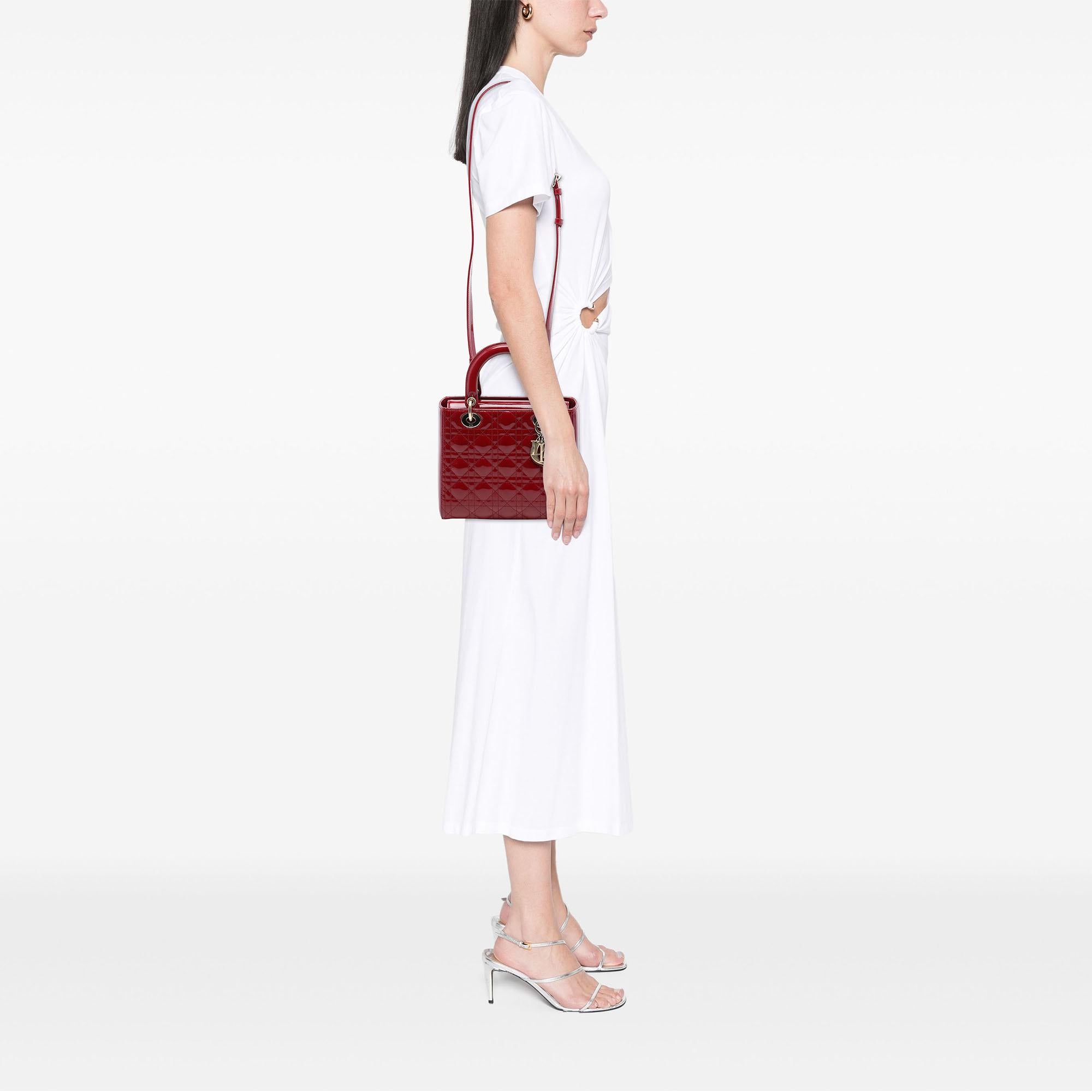 Dior Medium Patent Cannage Lady Dior