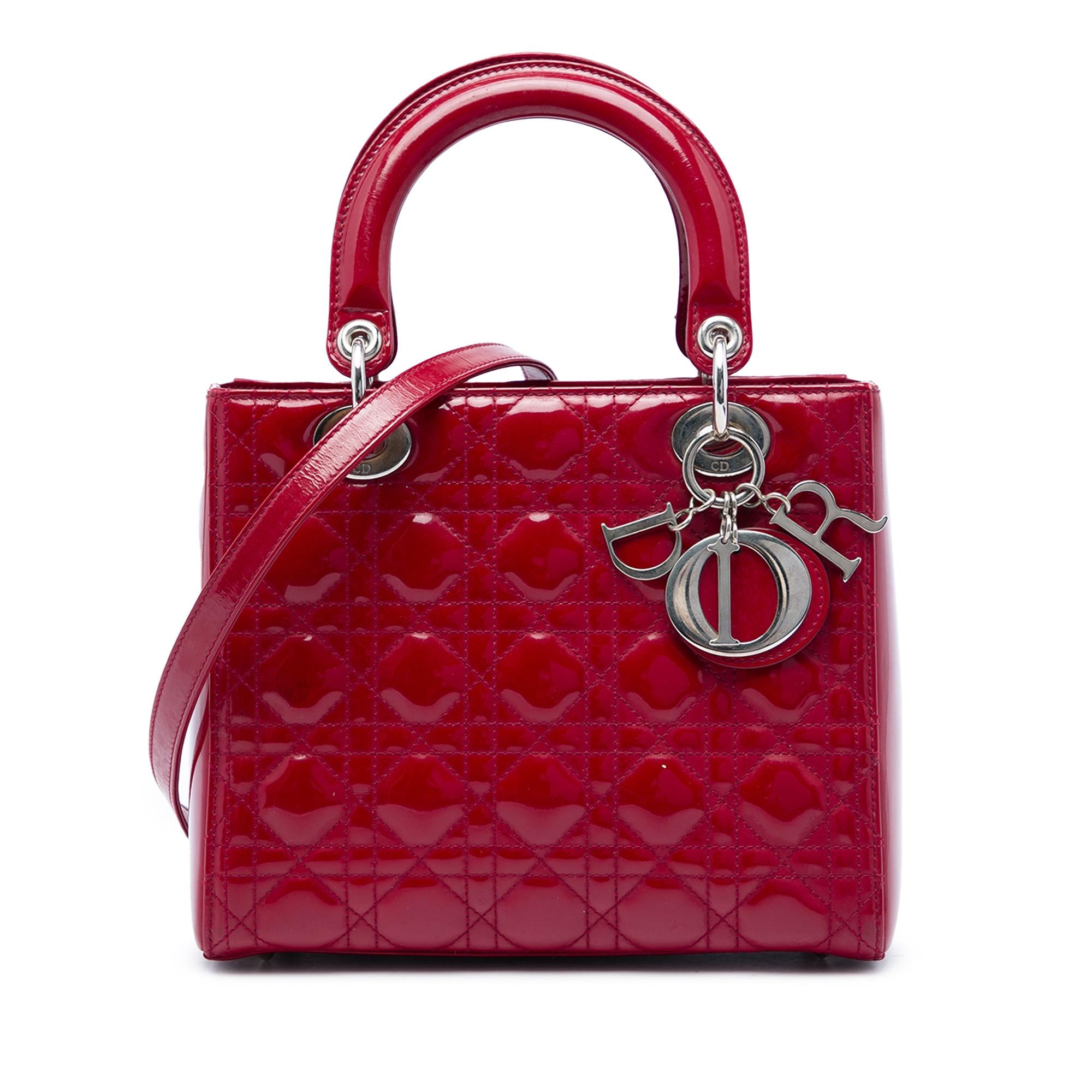 Dior Medium Patent Cannage Lady Dior