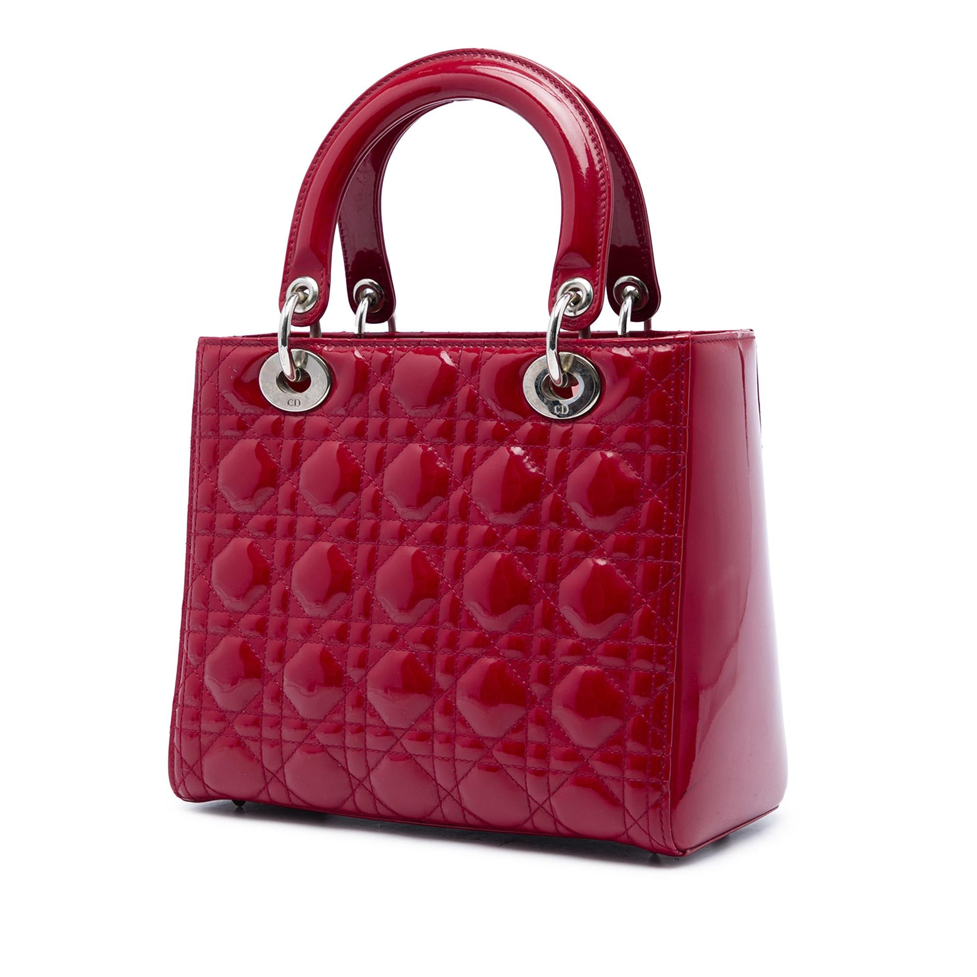 Dior Medium Patent Cannage Lady Dior