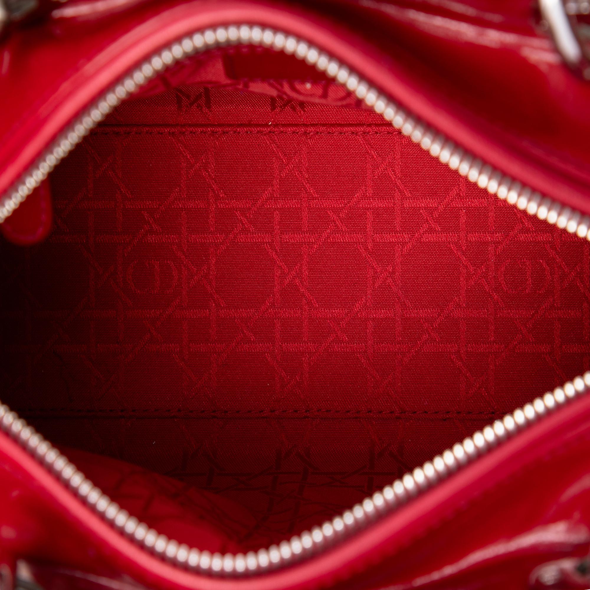 Dior Medium Patent Cannage Lady Dior
