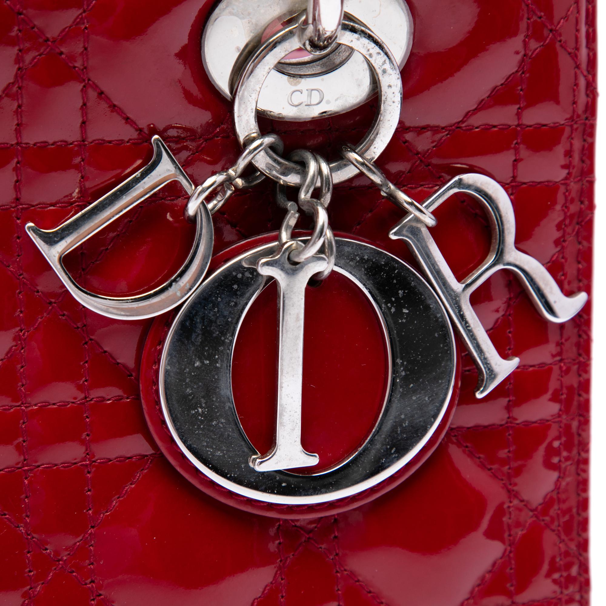 Dior Medium Patent Cannage Lady Dior
