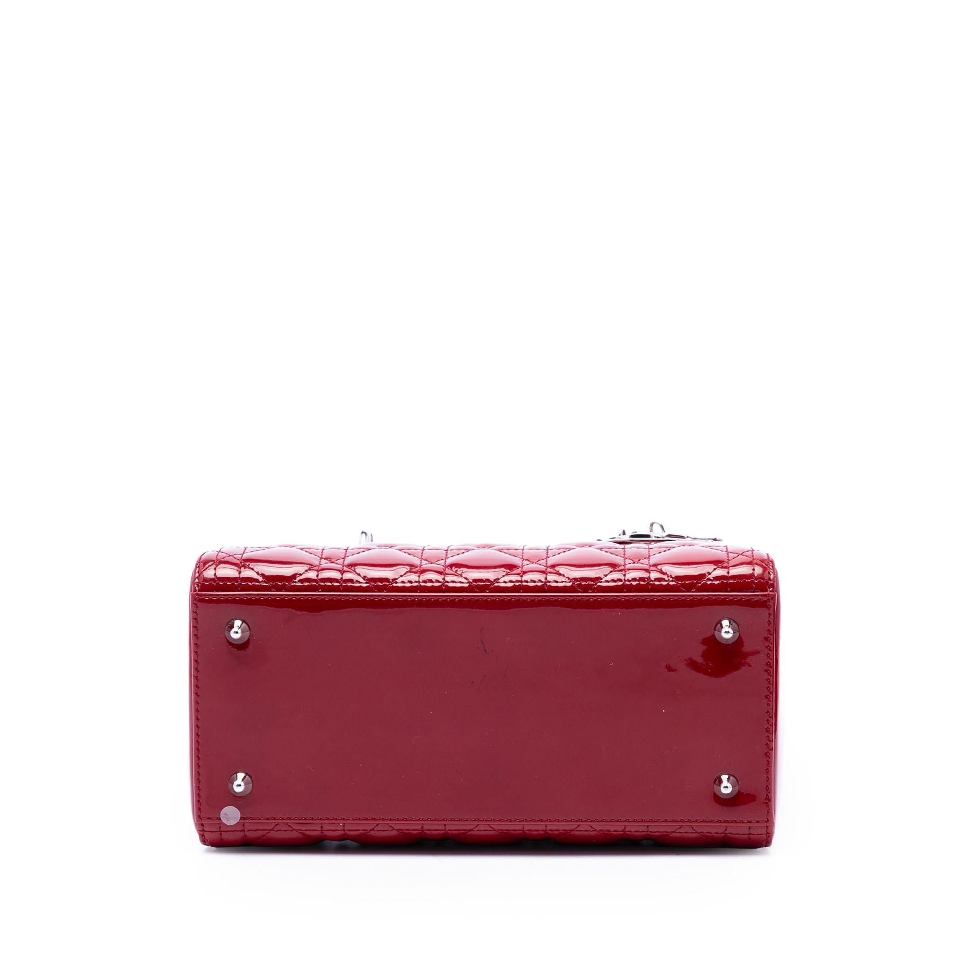 Dior Medium Patent Cannage Lady Dior