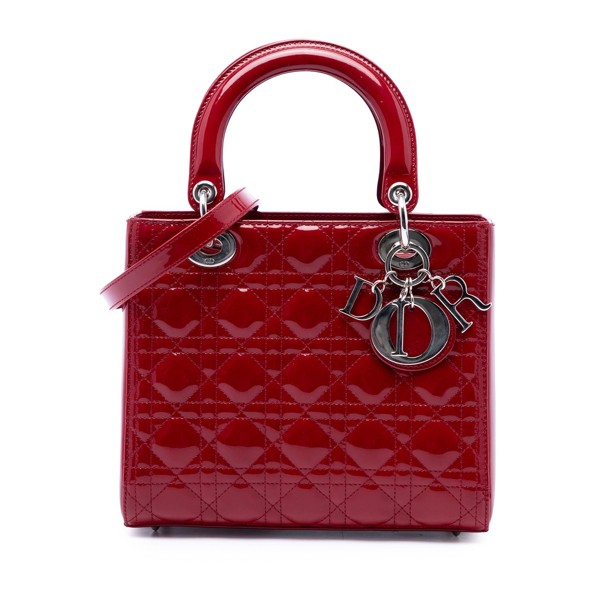 Dior Medium Patent Cannage Lady Dior