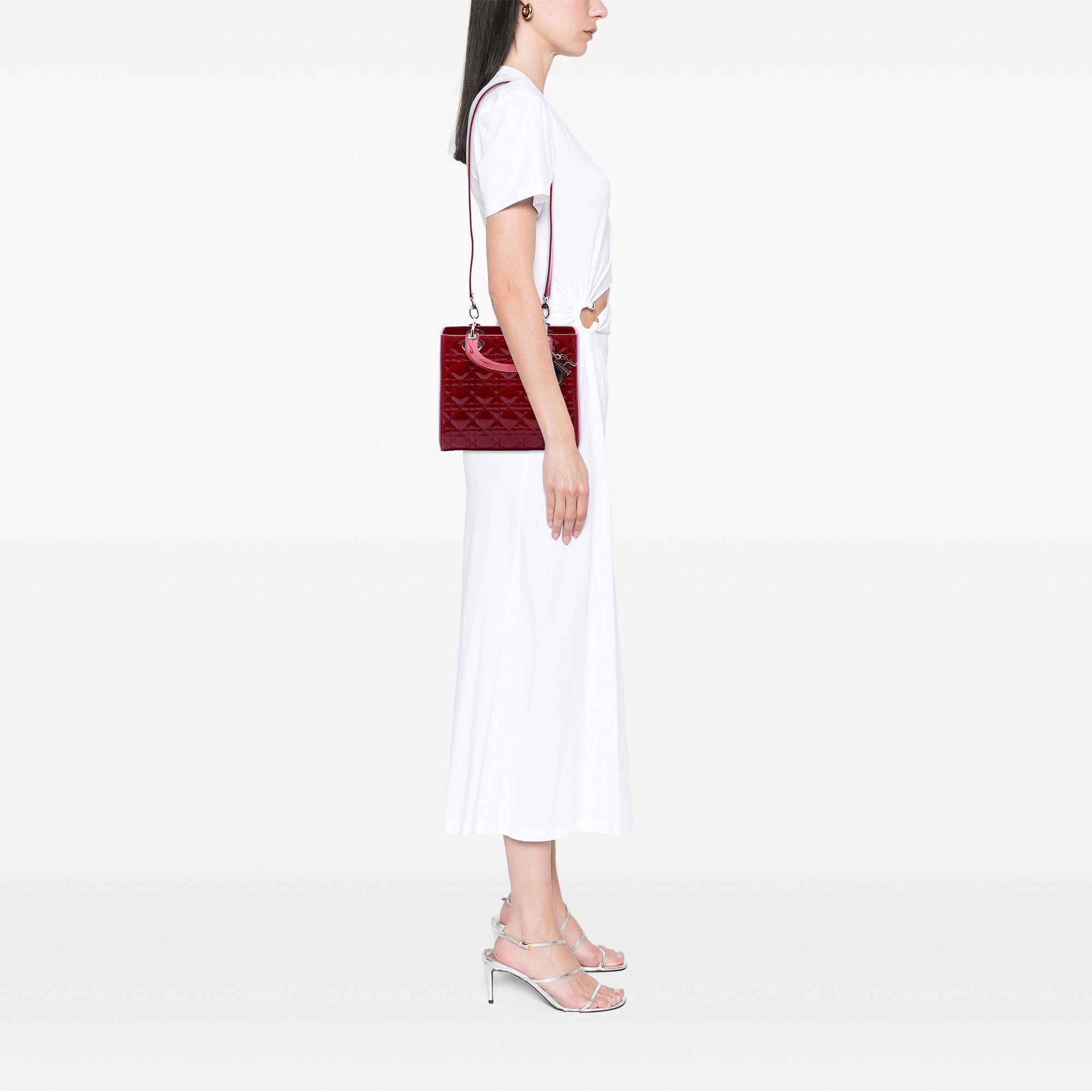Dior Medium Patent Cannage Lady Dior