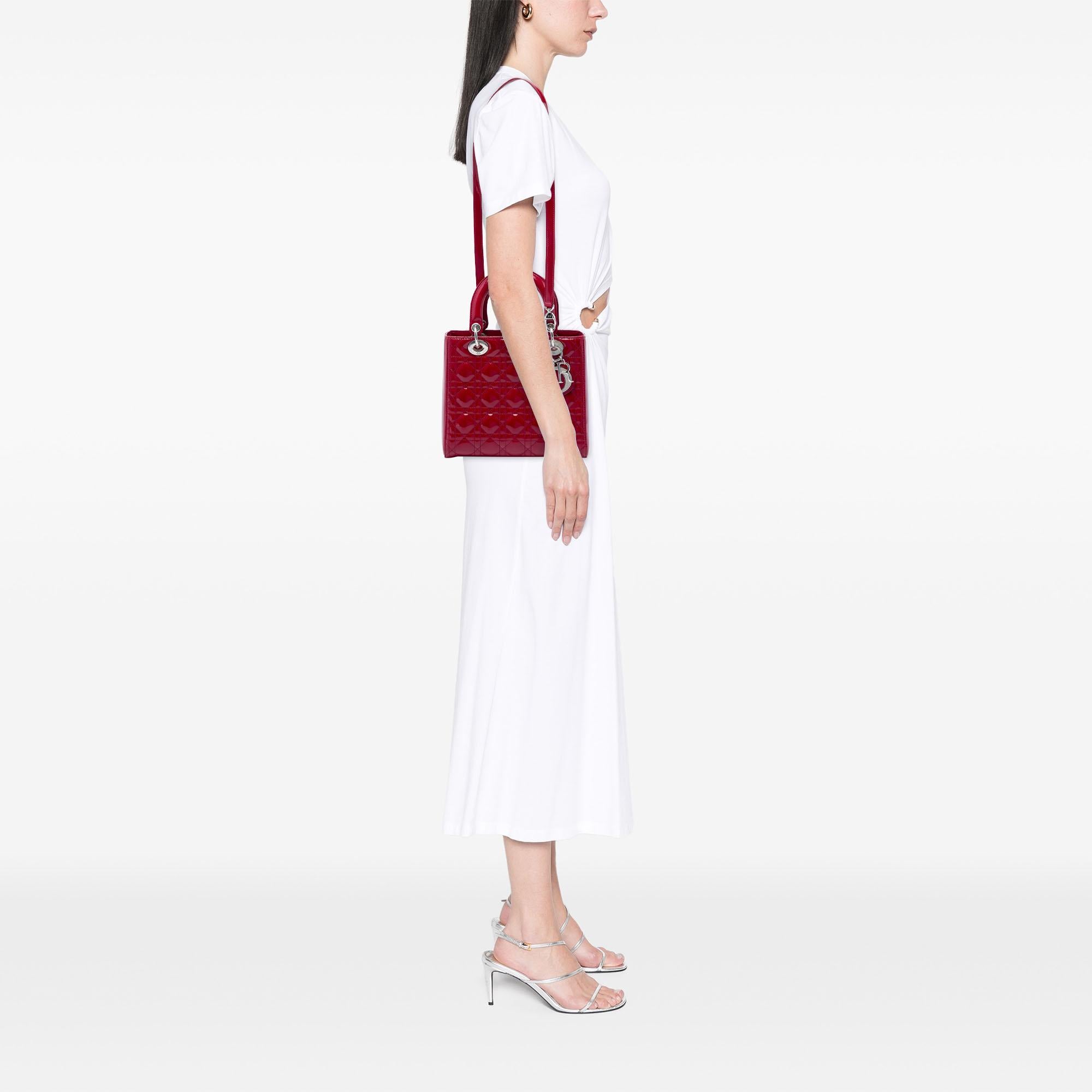 Dior Medium Patent Cannage Lady Dior