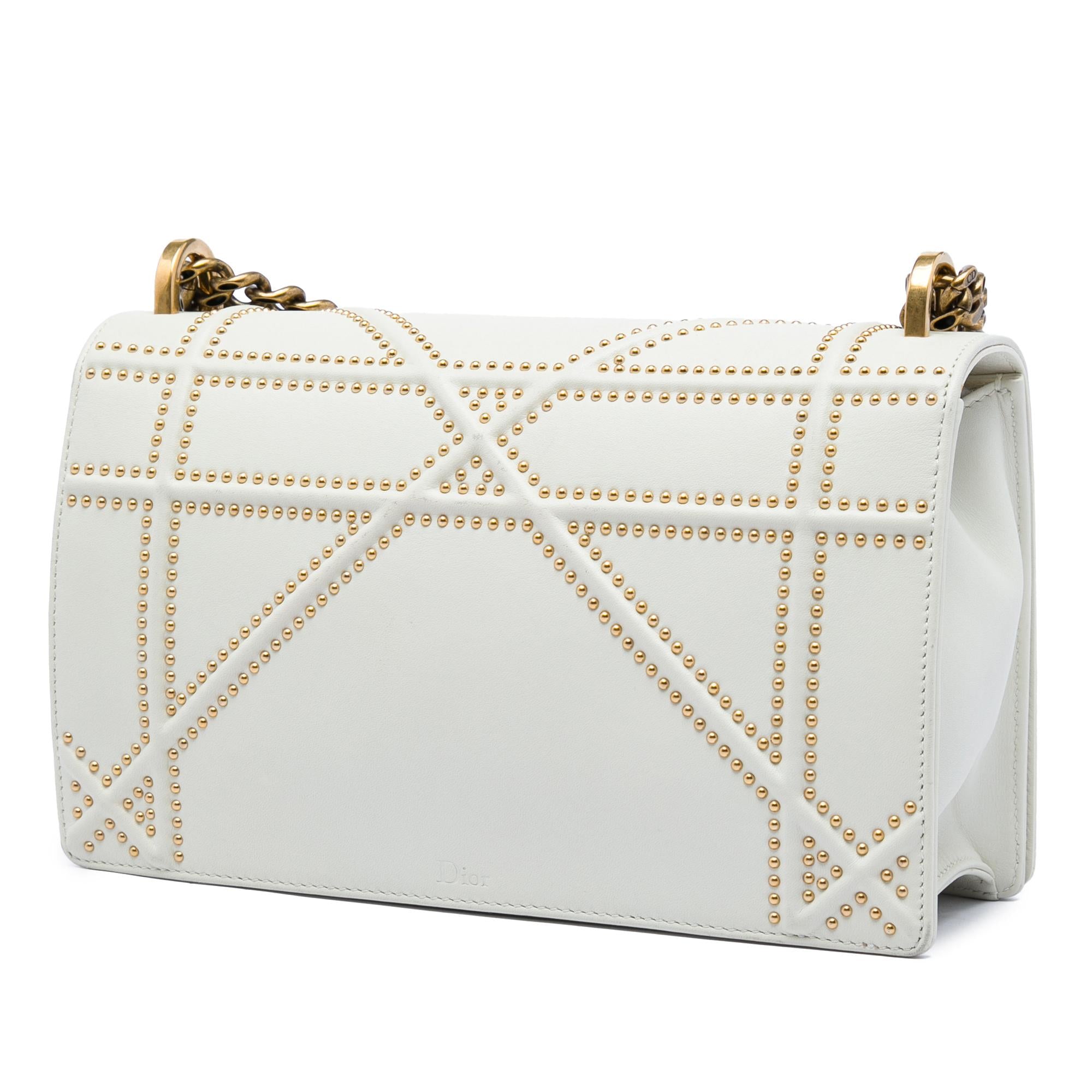 Dior Medium Studded Lambskin Diorama Flap