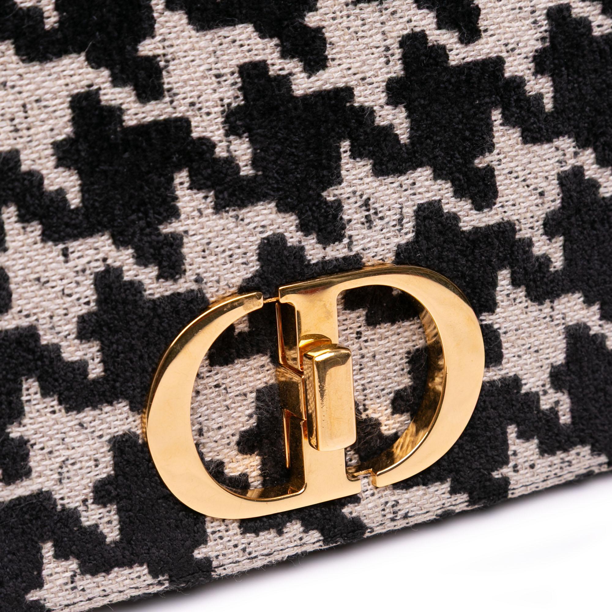 Dior Medium Technical Canvas Macro Houndstooth Caro Bag
