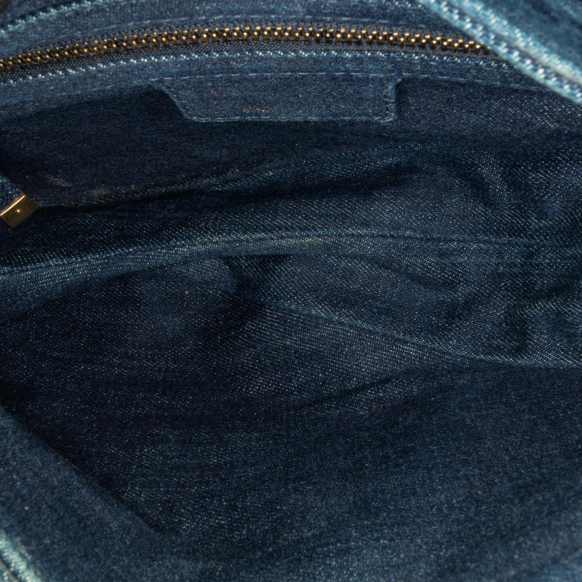 Dior Medium Tie Dye Printed Denim Saddle Bag (SHG-Oy4G3x)