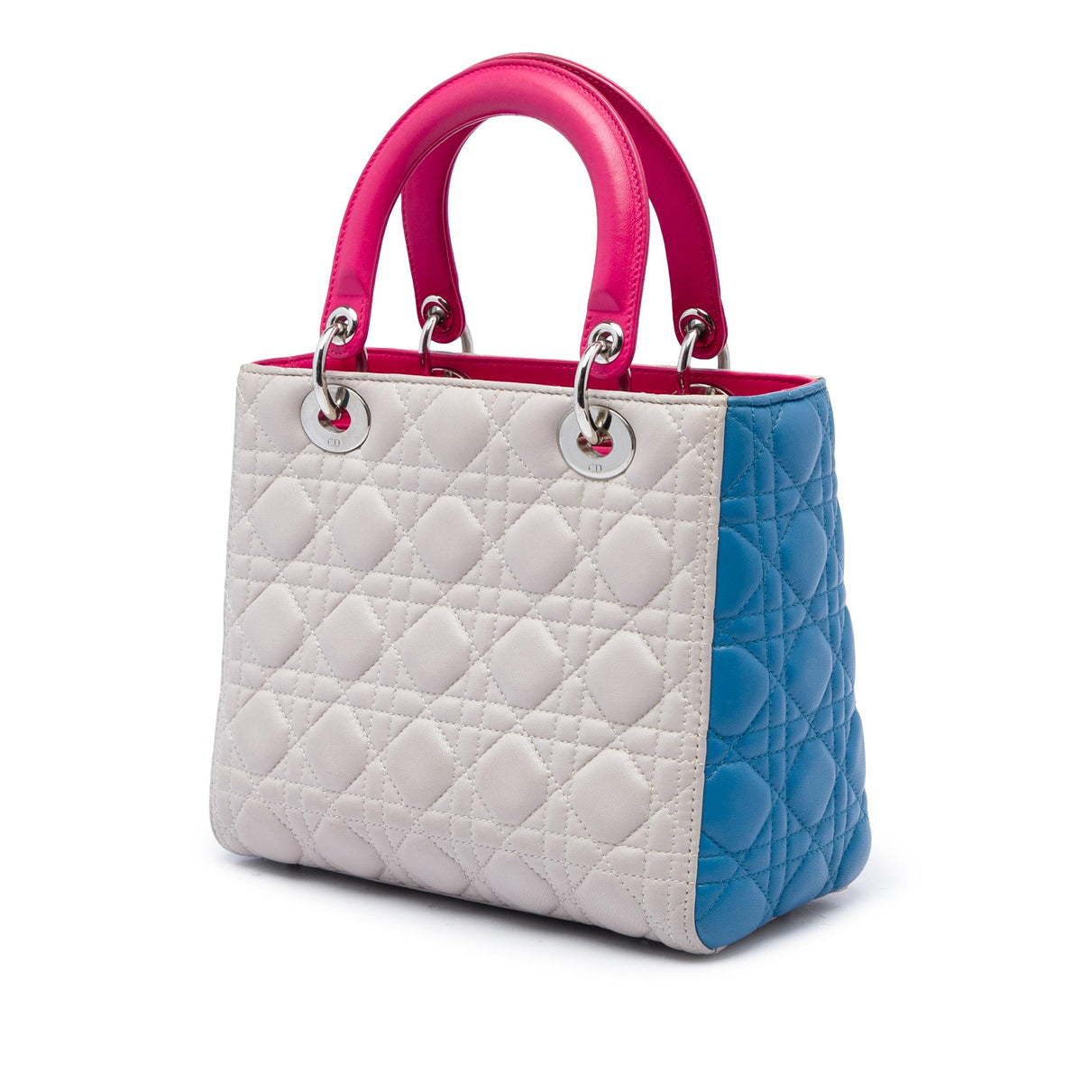 Dior Medium Tricolor Lambskin Cannage Lady Dior
