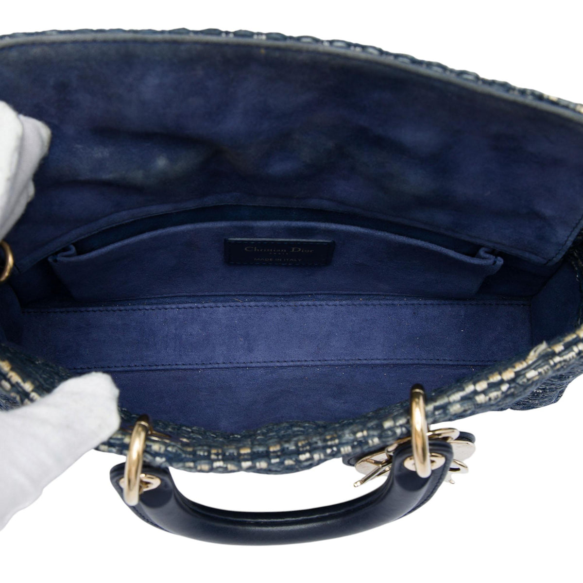 Dior Medium Tweed Cannage Lady D Joy