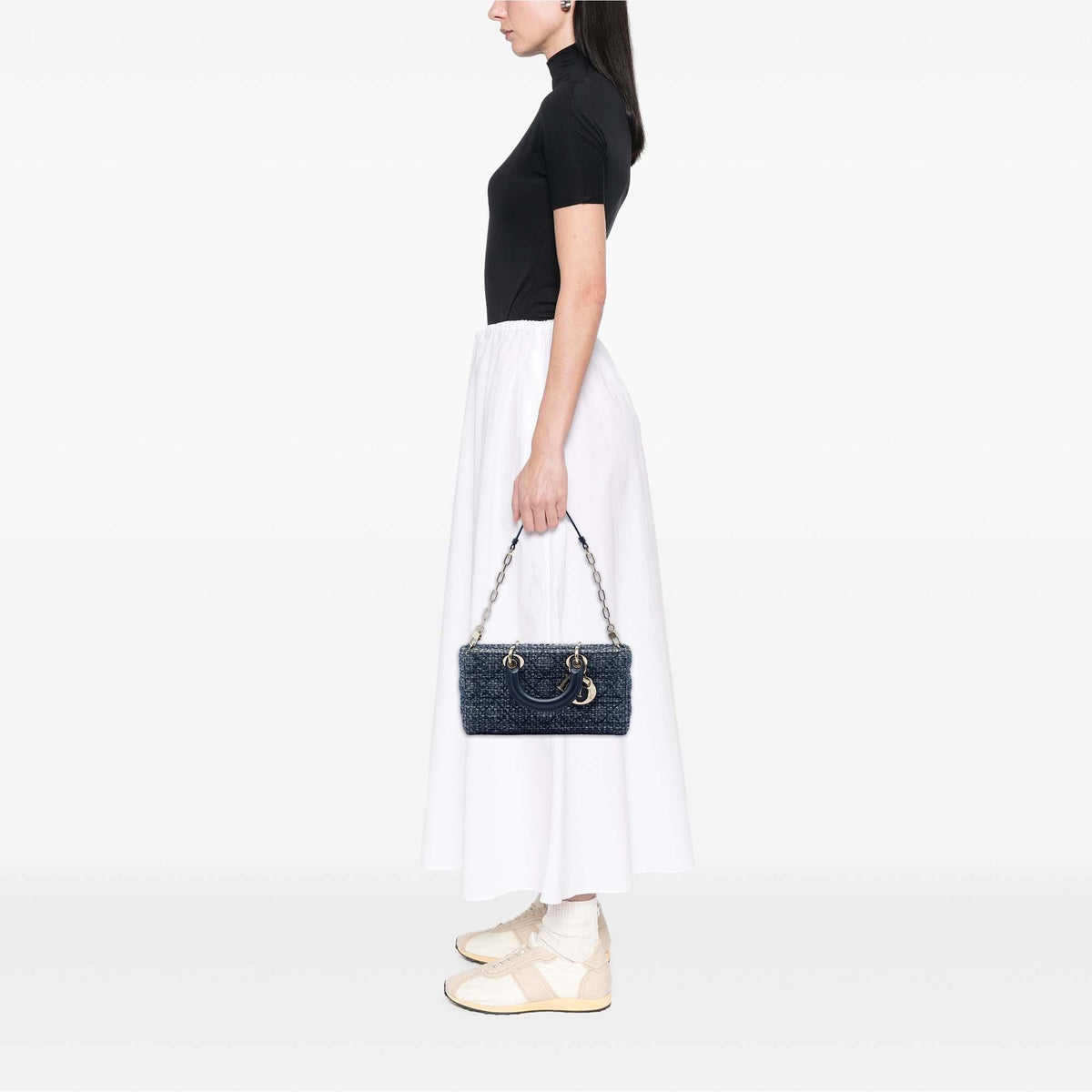 Dior Medium Tweed Cannage Lady D Joy