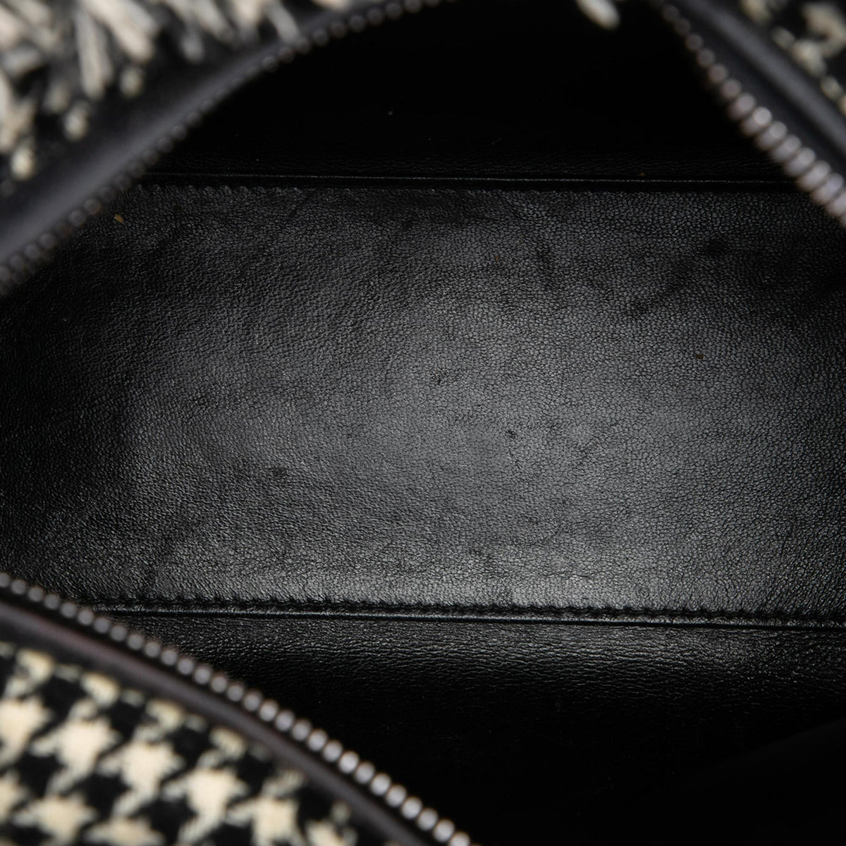 Dior Medium Tweed Fringe Houndstooth Lady Dior