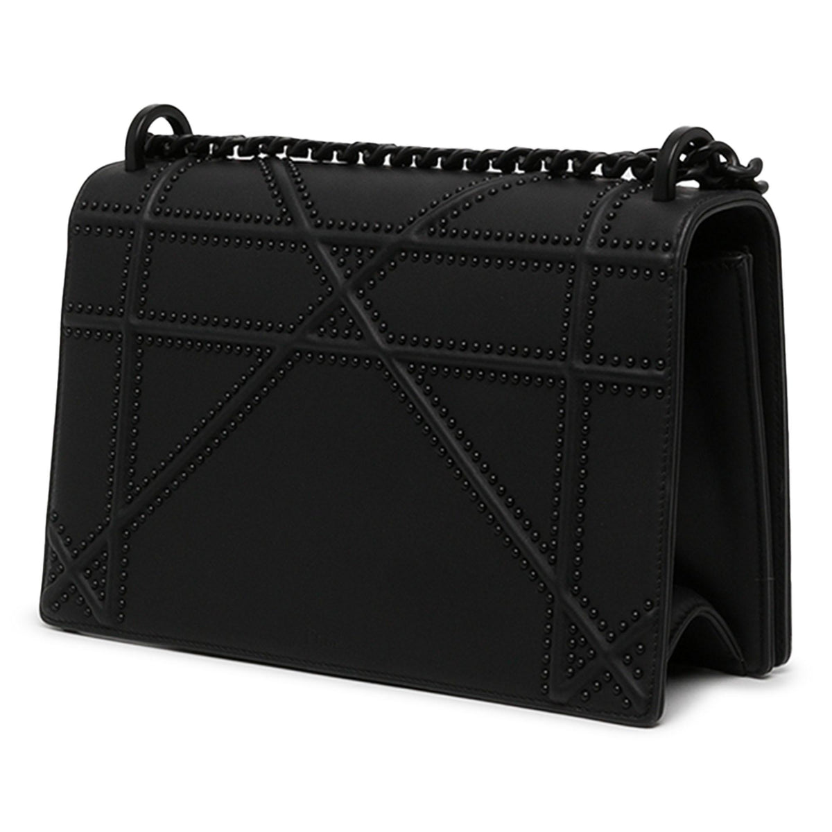 Dior Medium Ultra Matte Studded Calfskin Diorama Wallet on Chain