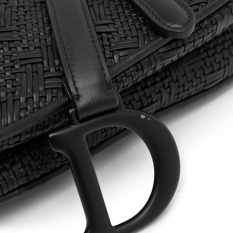 Dior Medium Ultramatte Woven Saddle Bag (SHG-B1s217) – LuxeDH