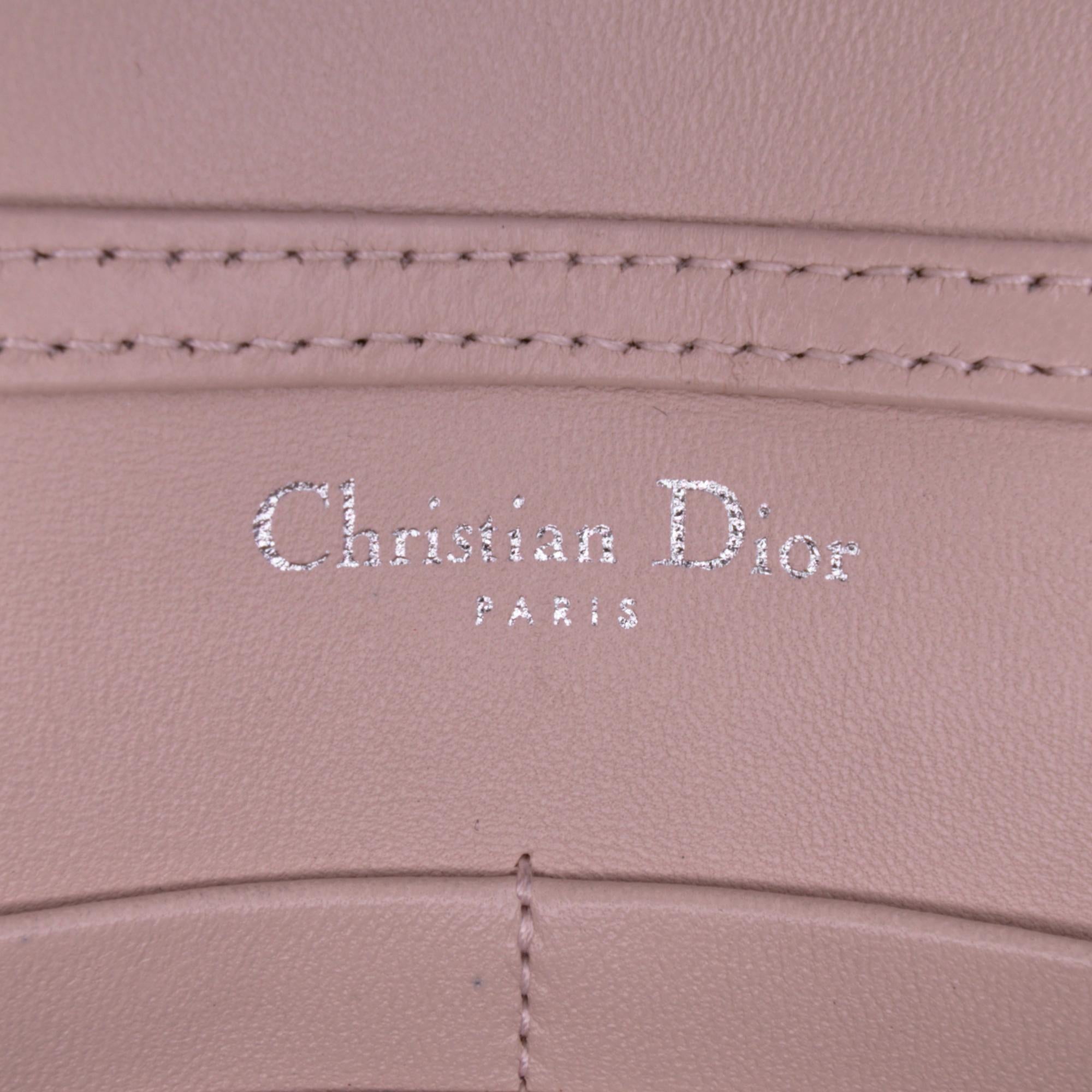 Dior Metallic Ceramic Effect Deerskin Diorama Wallet on Chain