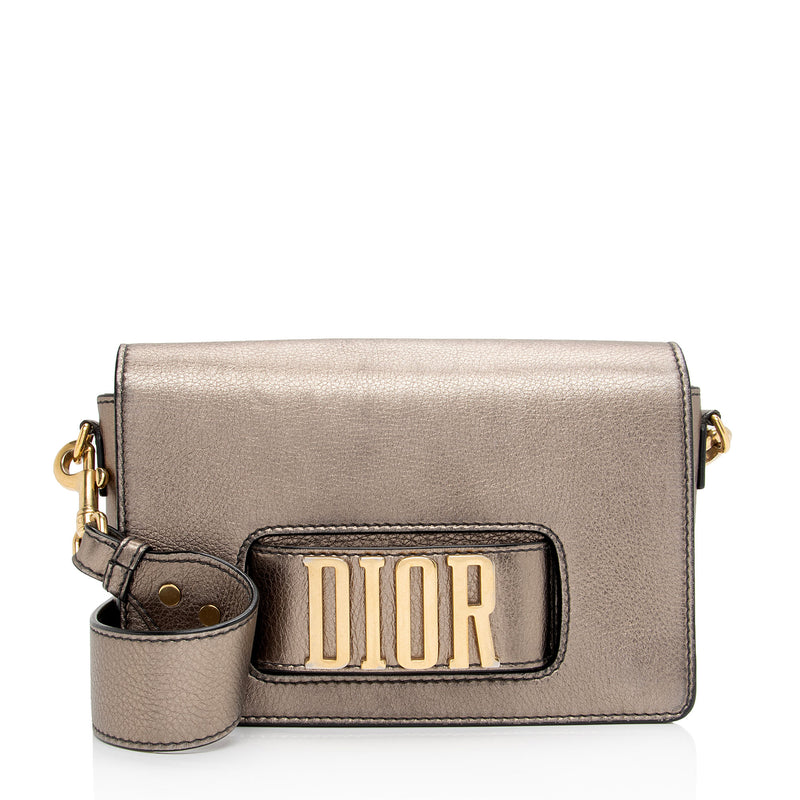 Dior Metallic Grained Calfskin Dio(R)evolution Flap Bag (SHF-ud74bp)