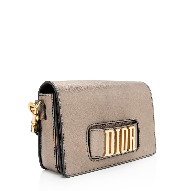 Dior Metallic Grained Calfskin Dio(R)evolution Flap Bag (SHF-ud74bp)