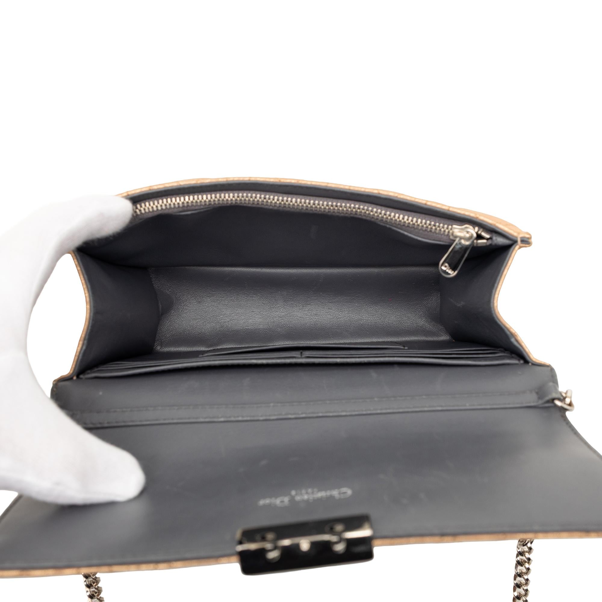 Dior Metallic Lambskin Cannage Miss Dior Promenade Crossbody