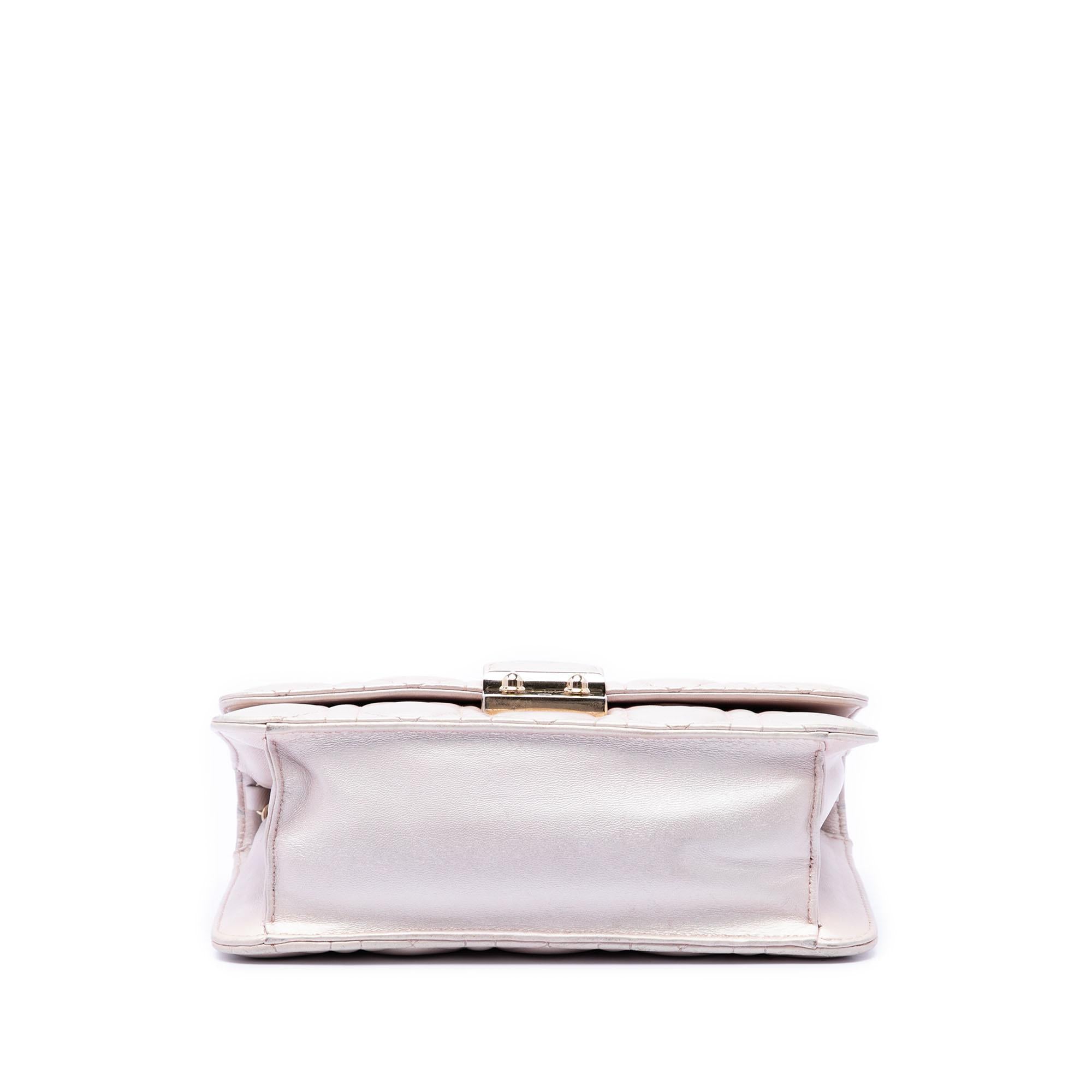Dior Metallic Lambskin Cannage Miss Dior Promenade Crossbody