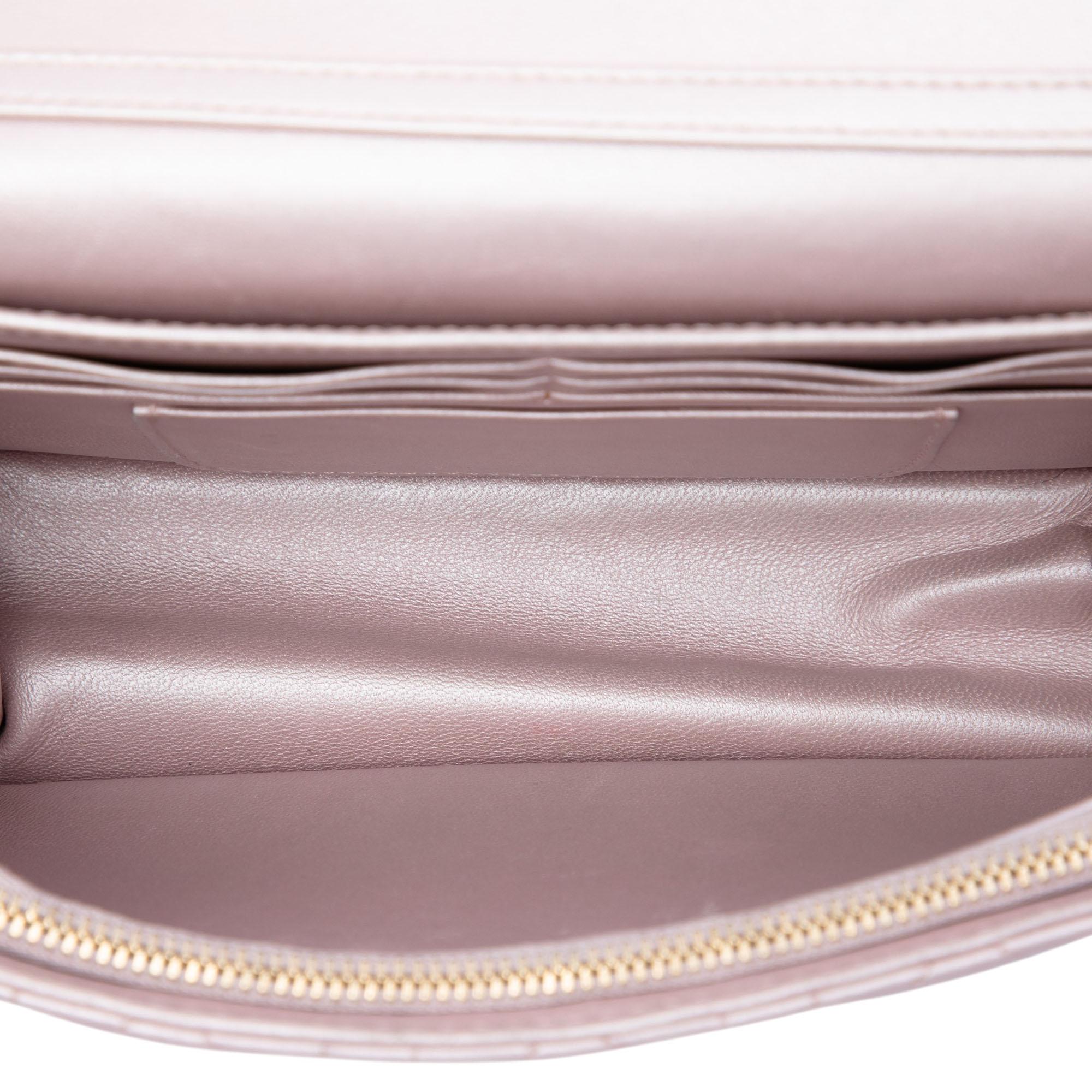 Dior Metallic Lambskin Cannage Miss Dior Promenade Crossbody