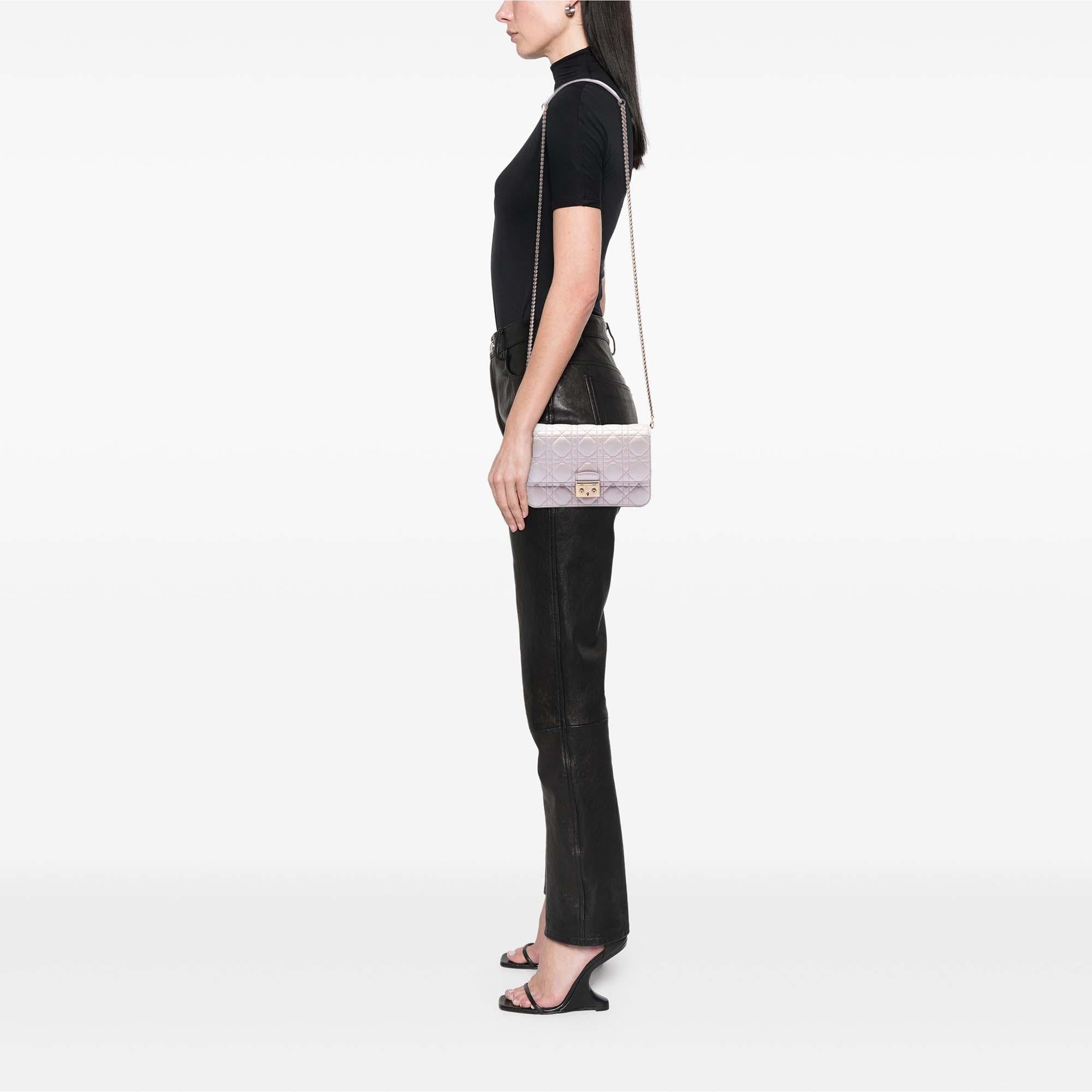 Dior Metallic Lambskin Cannage Miss Dior Promenade Crossbody