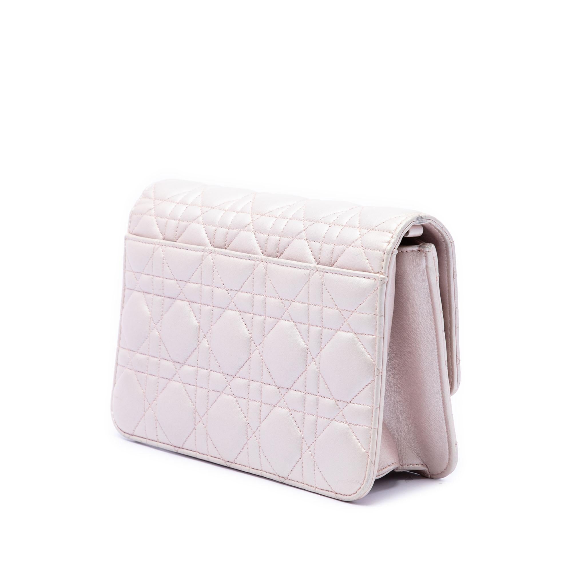 Dior Metallic Lambskin Cannage Miss Dior Promenade Crossbody