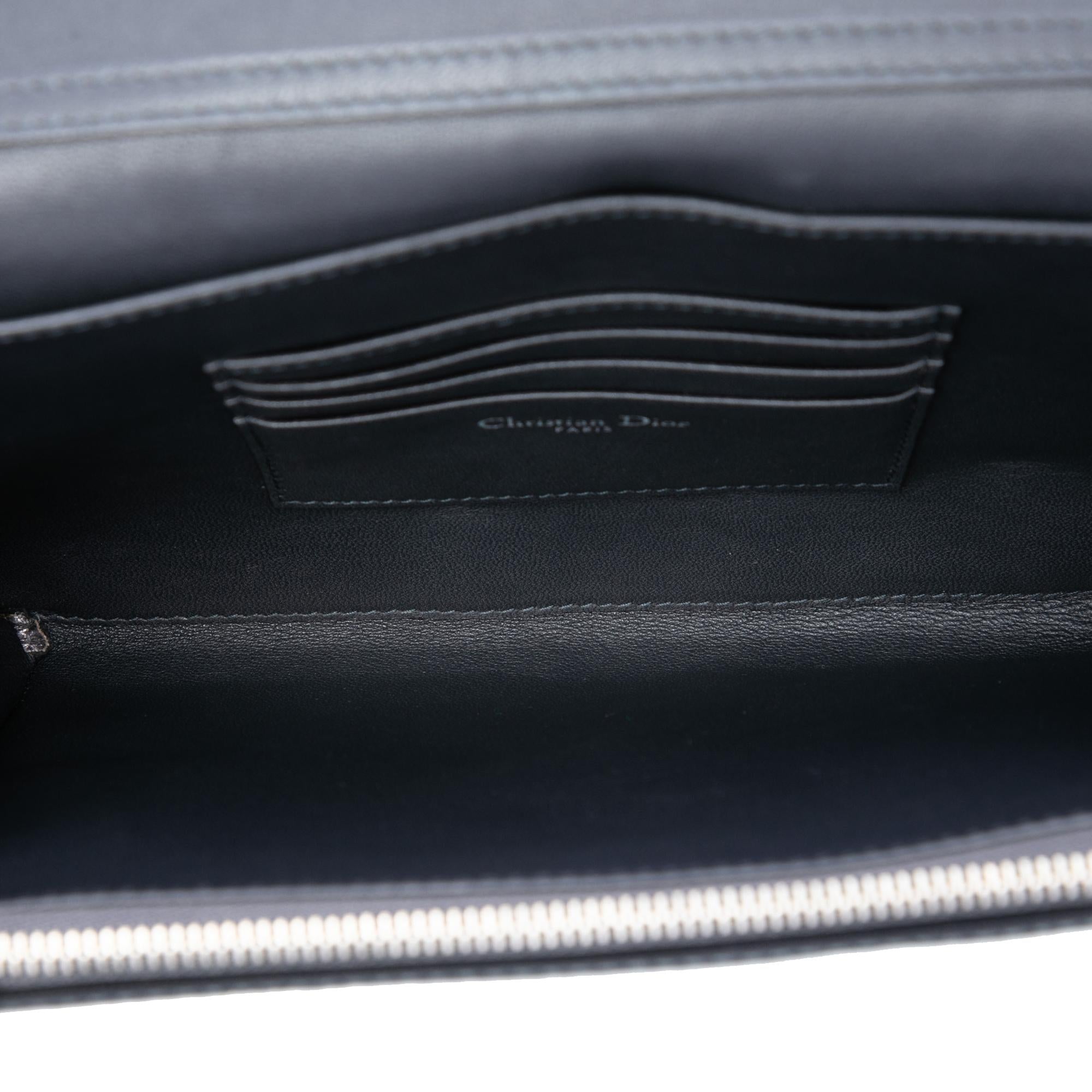 Dior Metallic Leather Shadow Soft Pouch on Chain