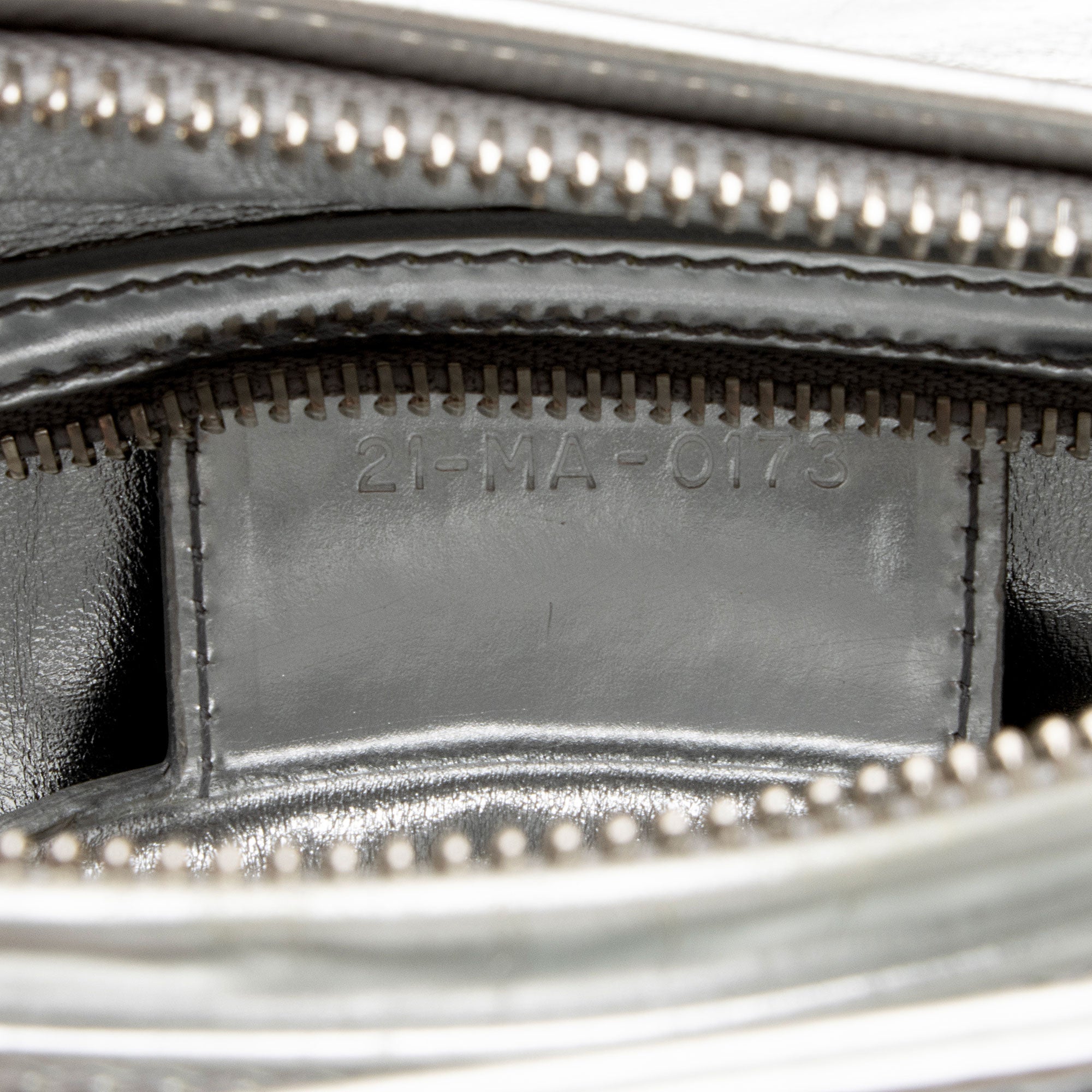 Dior Metallic Patent Leather Lady Dior Medium Tote