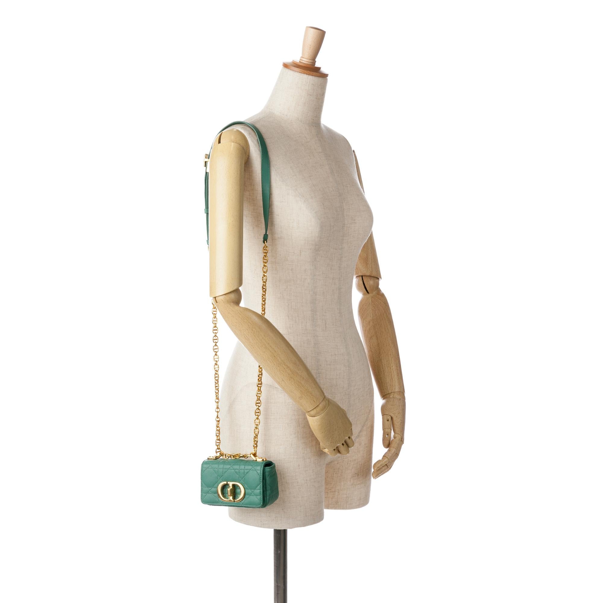 Dior Micro Calfskin Cannage Supple Caro Bag (SHG-PPTzcg)