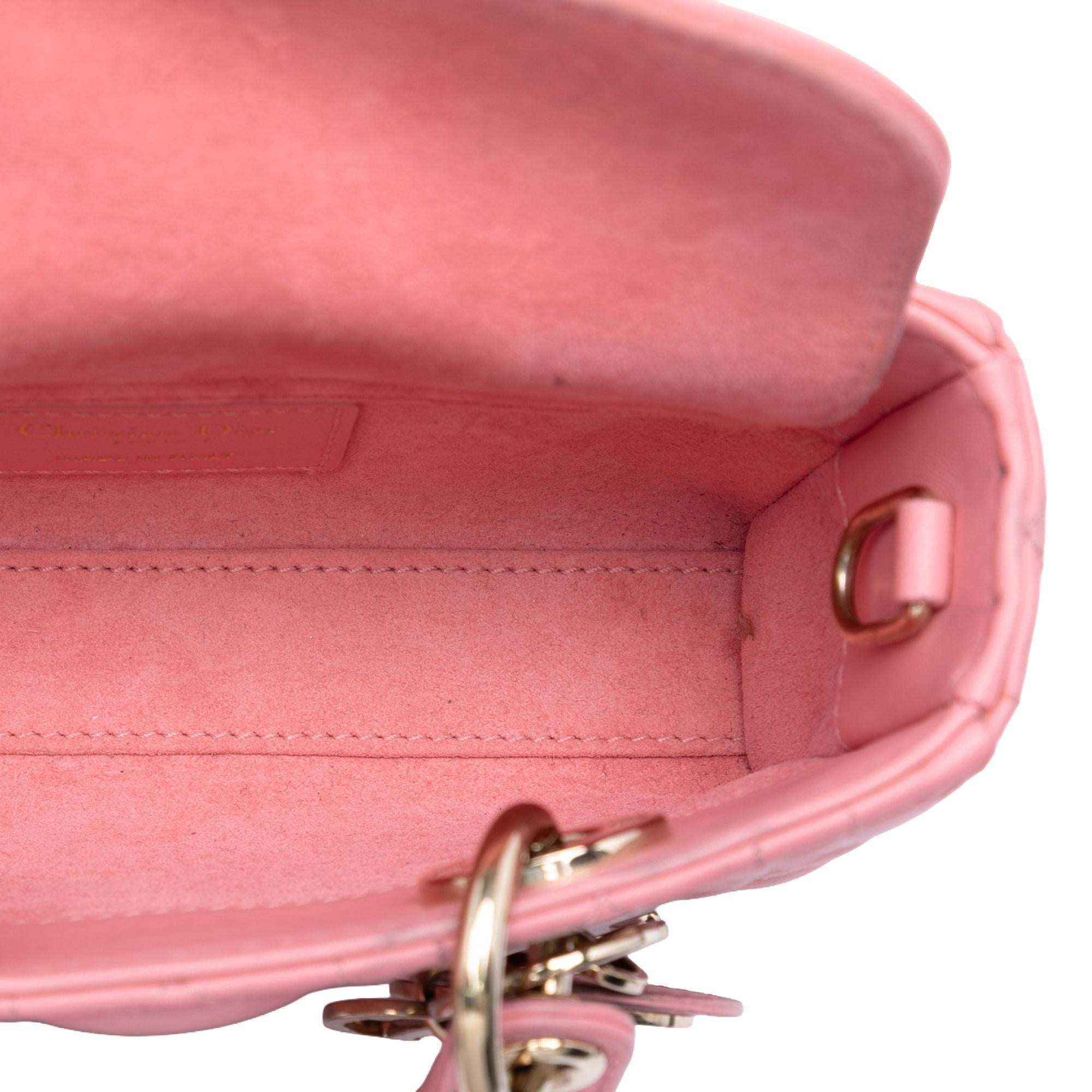 Dior Micro Lambskin Cannage Lady D Joy