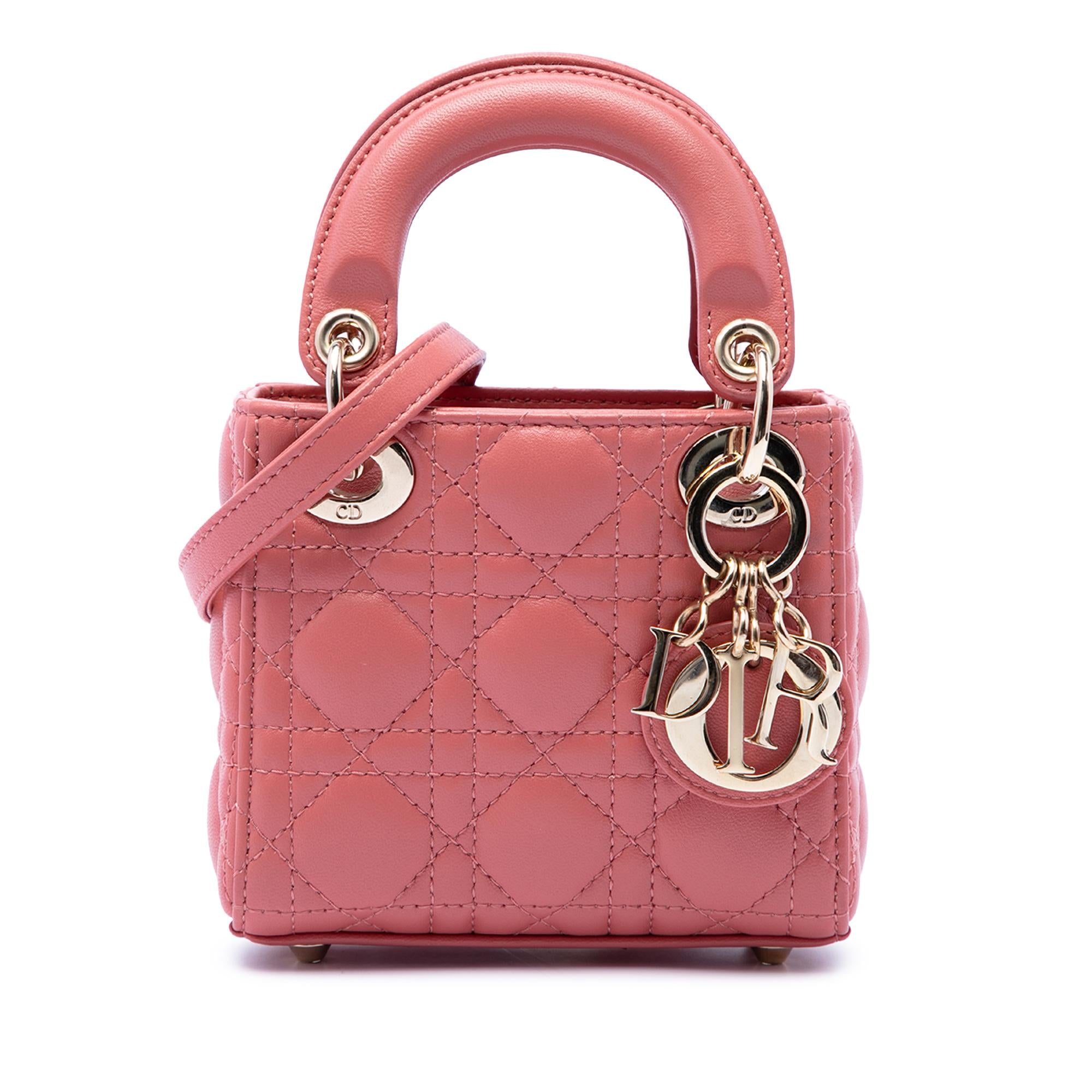 Dior Micro Lambskin Cannage Lady Dior