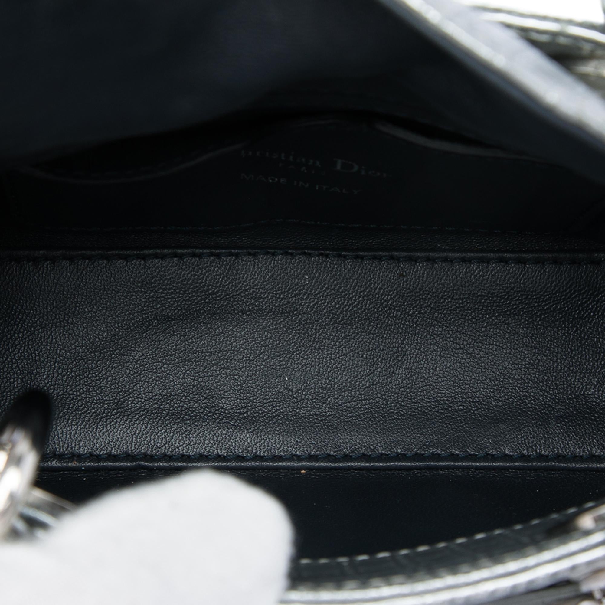 Dior Micro Metallic Patent Microcannage Lady Dior