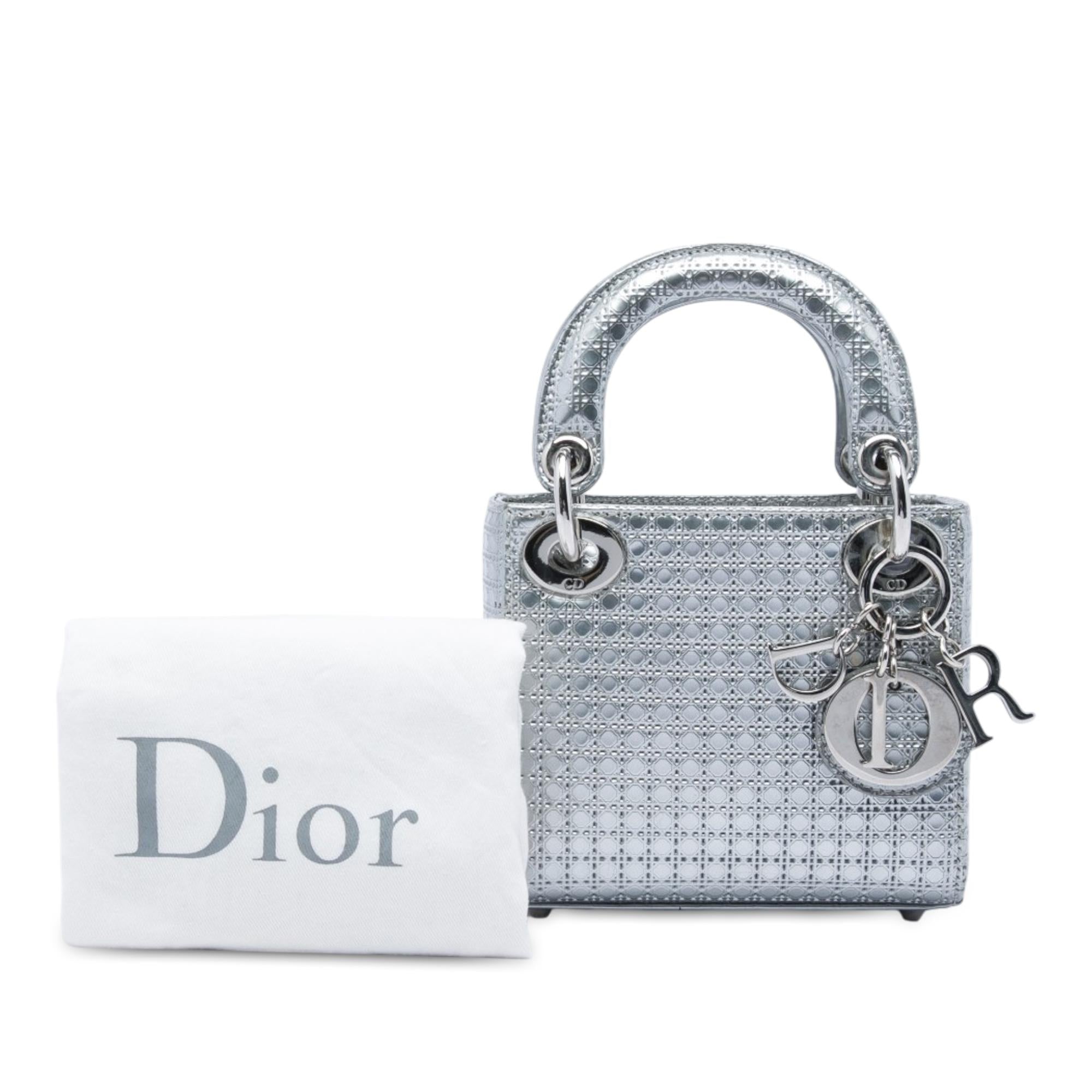 Dior Micro Metallic Patent Microcannage Lady Dior