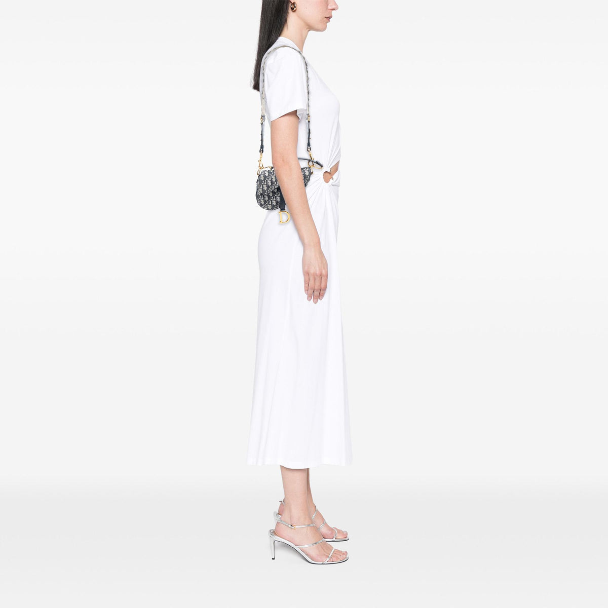 Dior Micro Oblique Canvas Saddle Bag