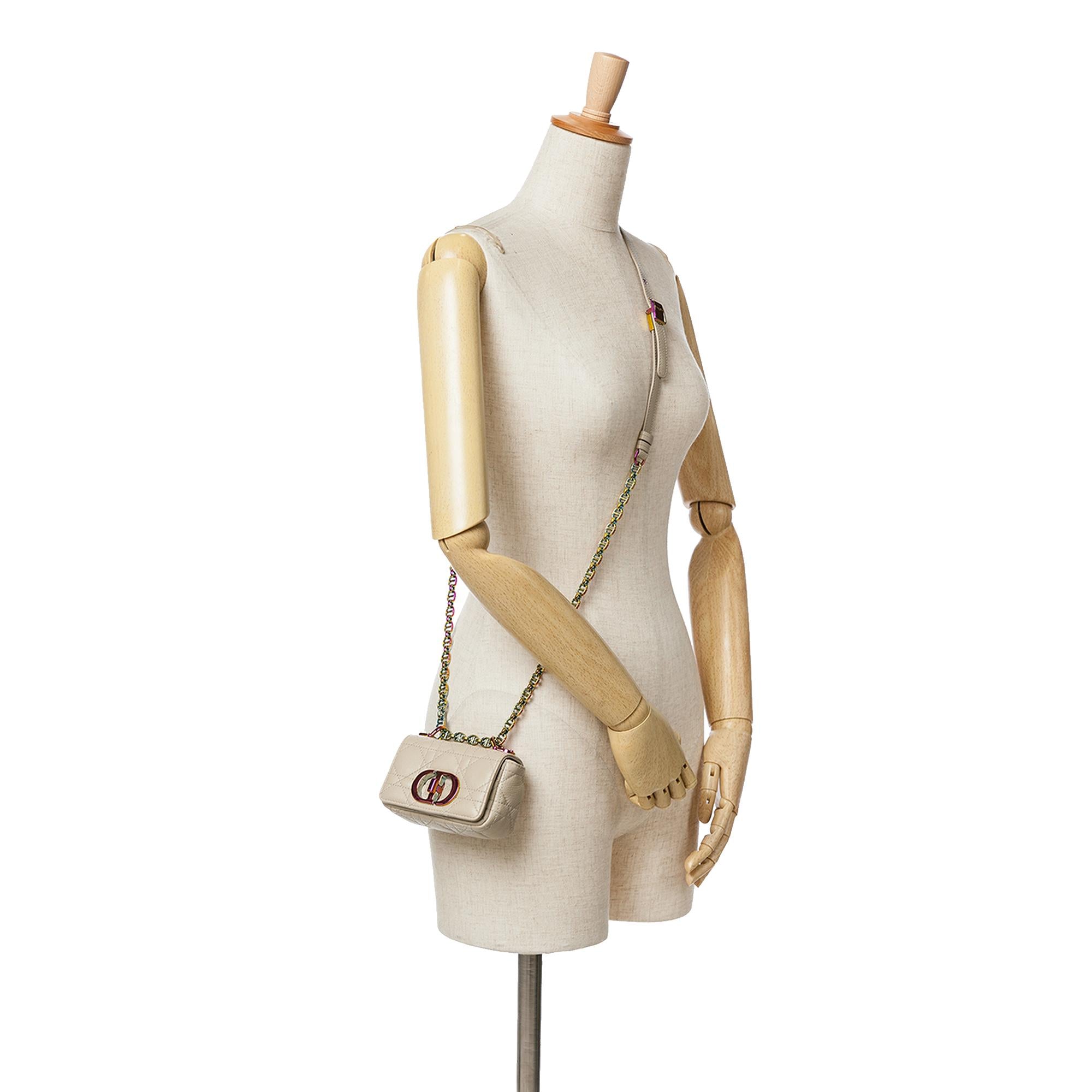 Dior Micro Supple Calfskin Cannage Caro Bag
