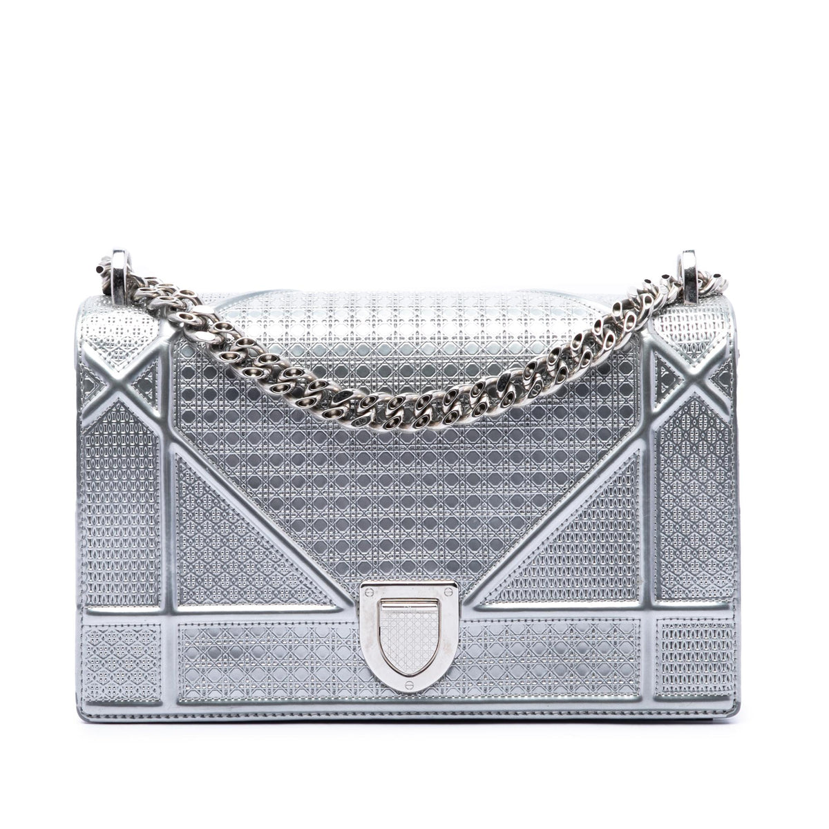 Dior Microcannage Patent Diorama Crossbody Bag
