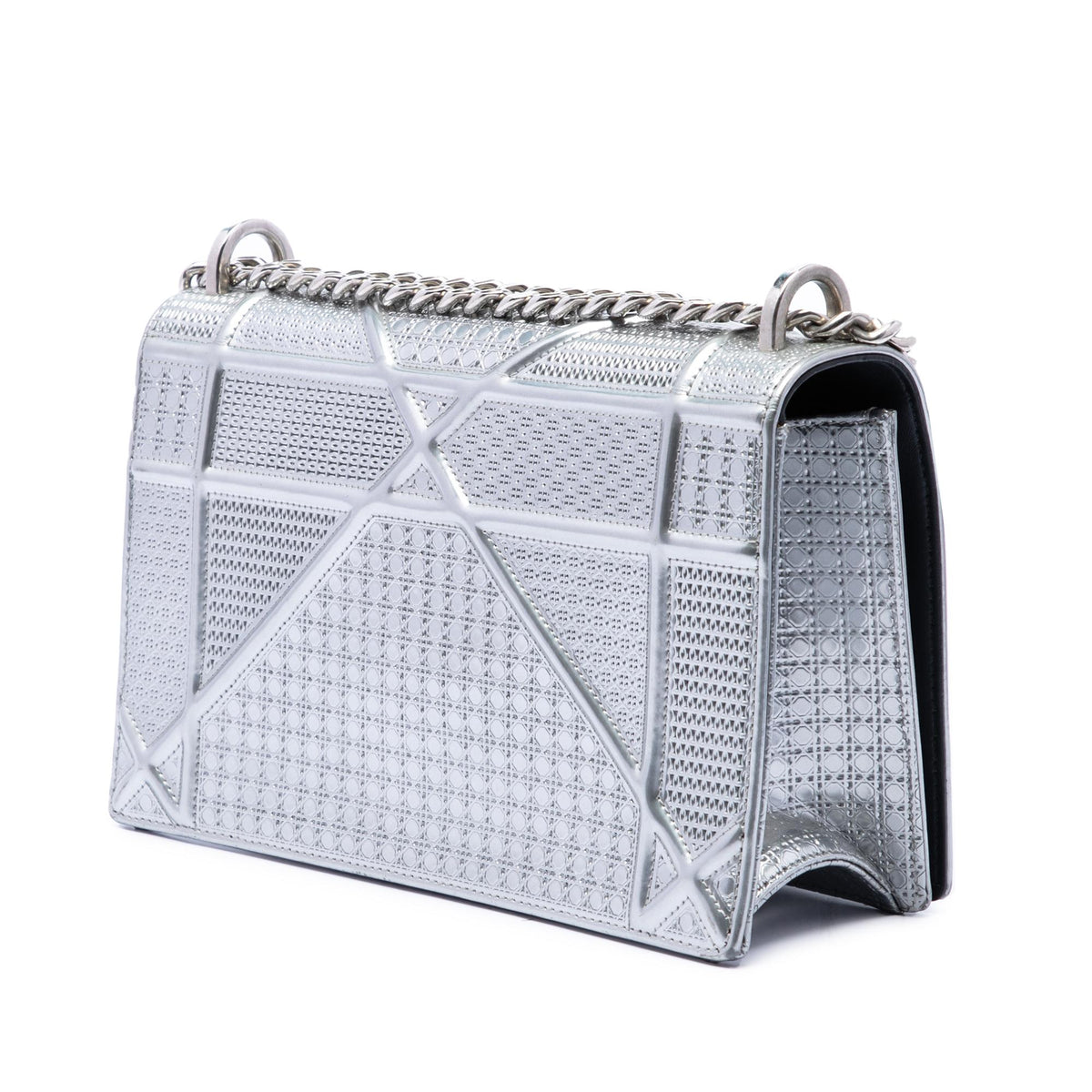 Dior Microcannage Patent Diorama Crossbody Bag
