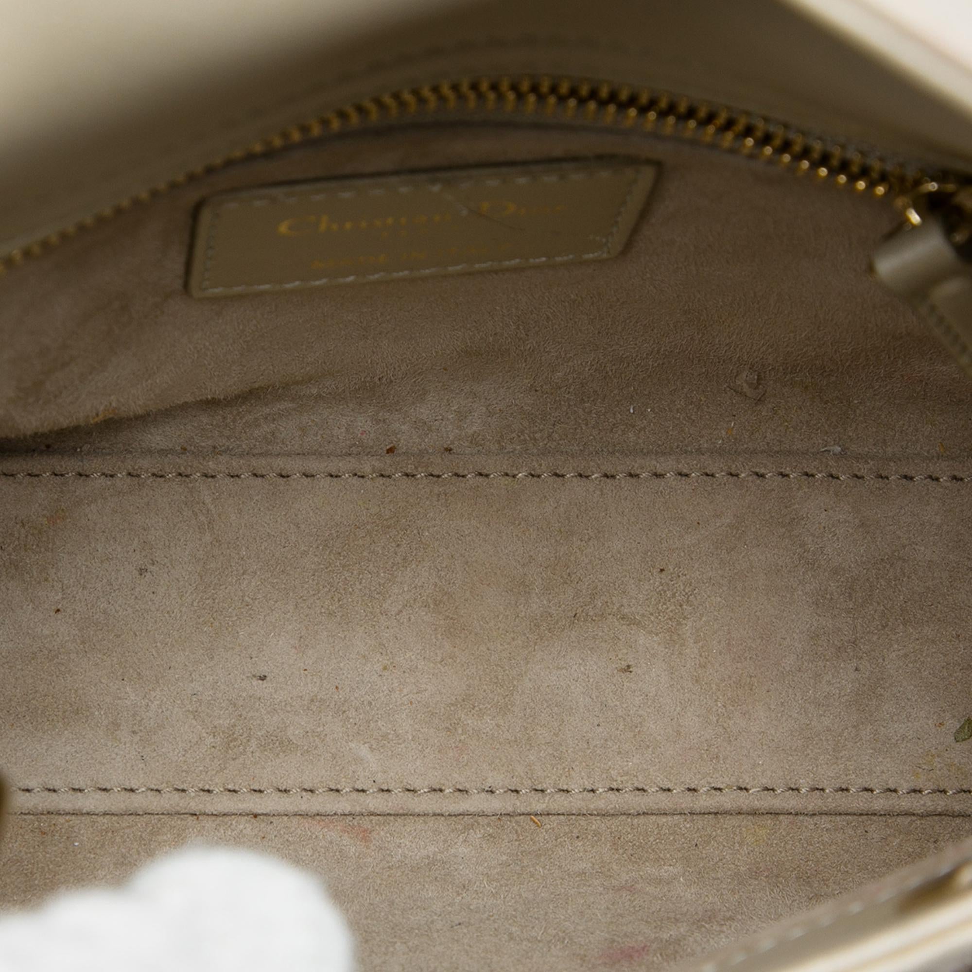 Dior Mini Beaded Metallic Lambskin Cannage Lady Dior