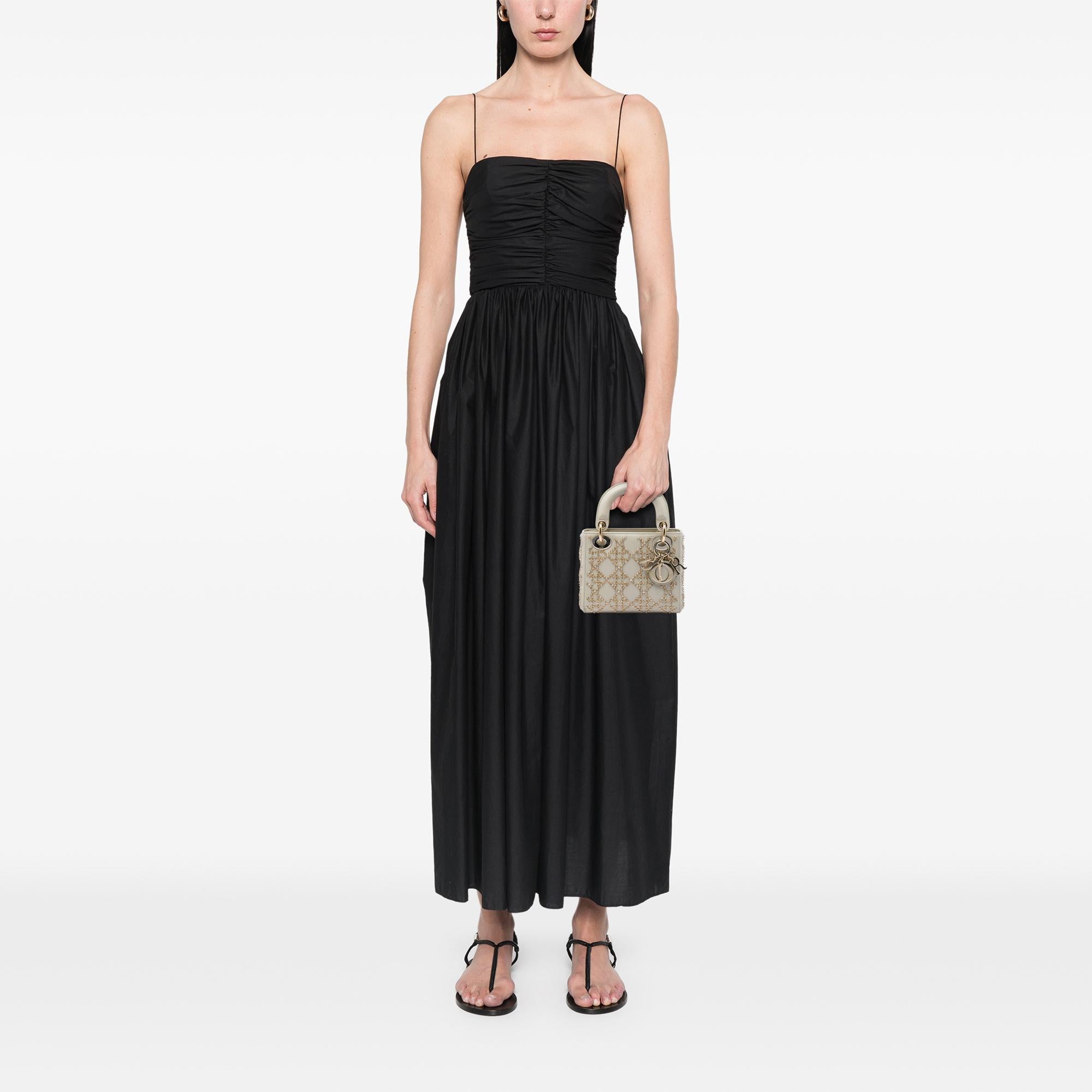 Dior Mini Beaded Metallic Lambskin Cannage Lady Dior