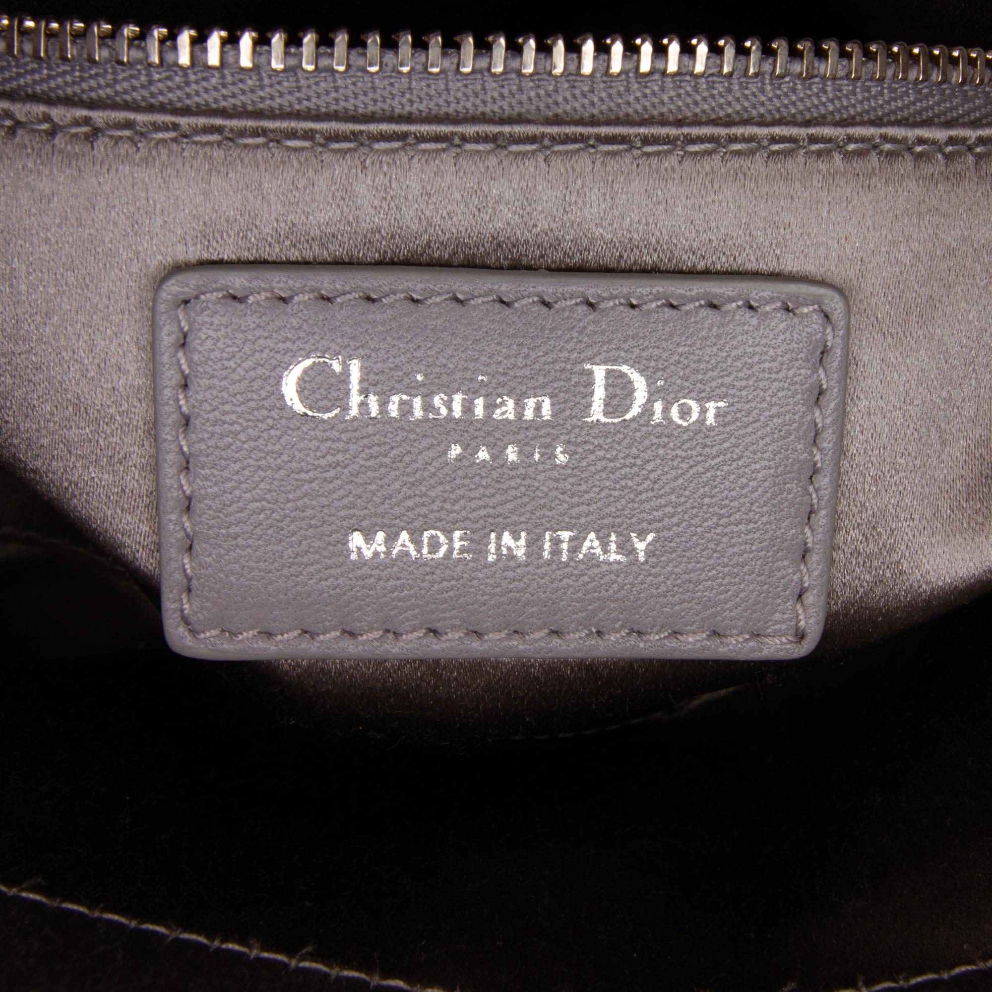 Dior Mini Beaded Satin Cannage Lady Dior (SHG-gwW3DC)