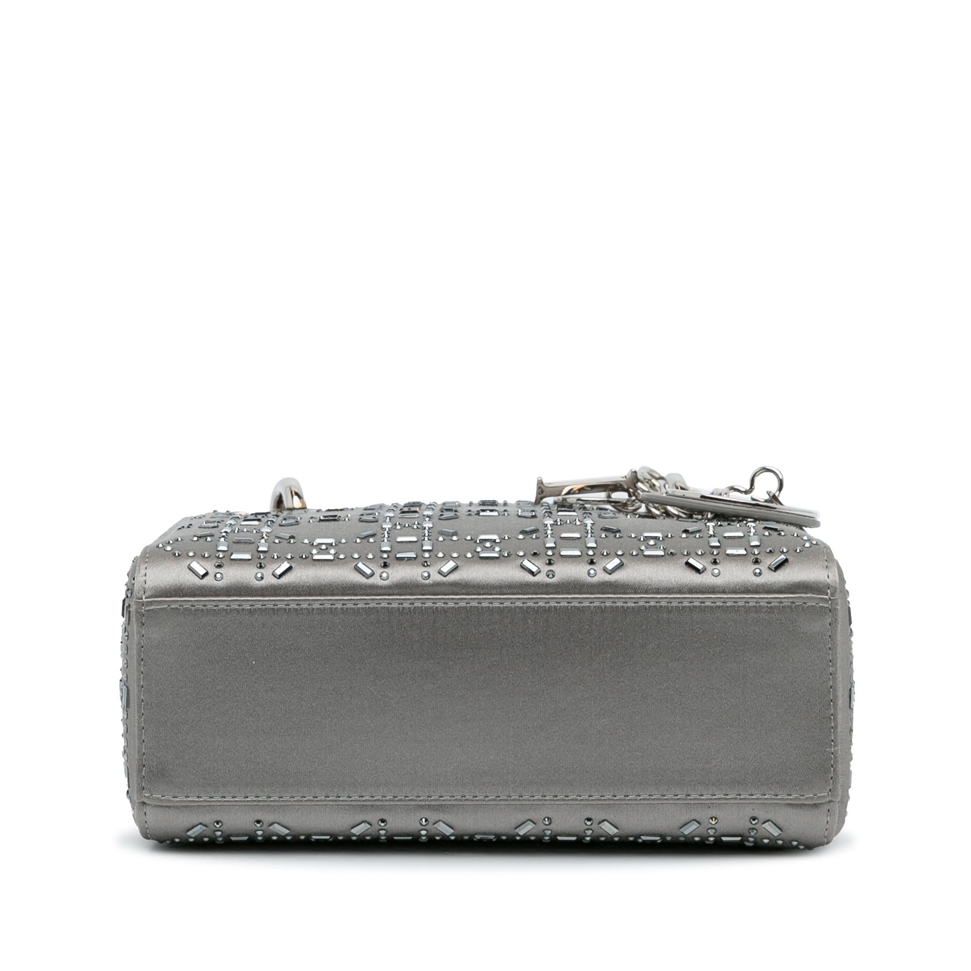 Dior Mini Beaded Satin Cannage Lady Dior (SHG-gwW3DC)