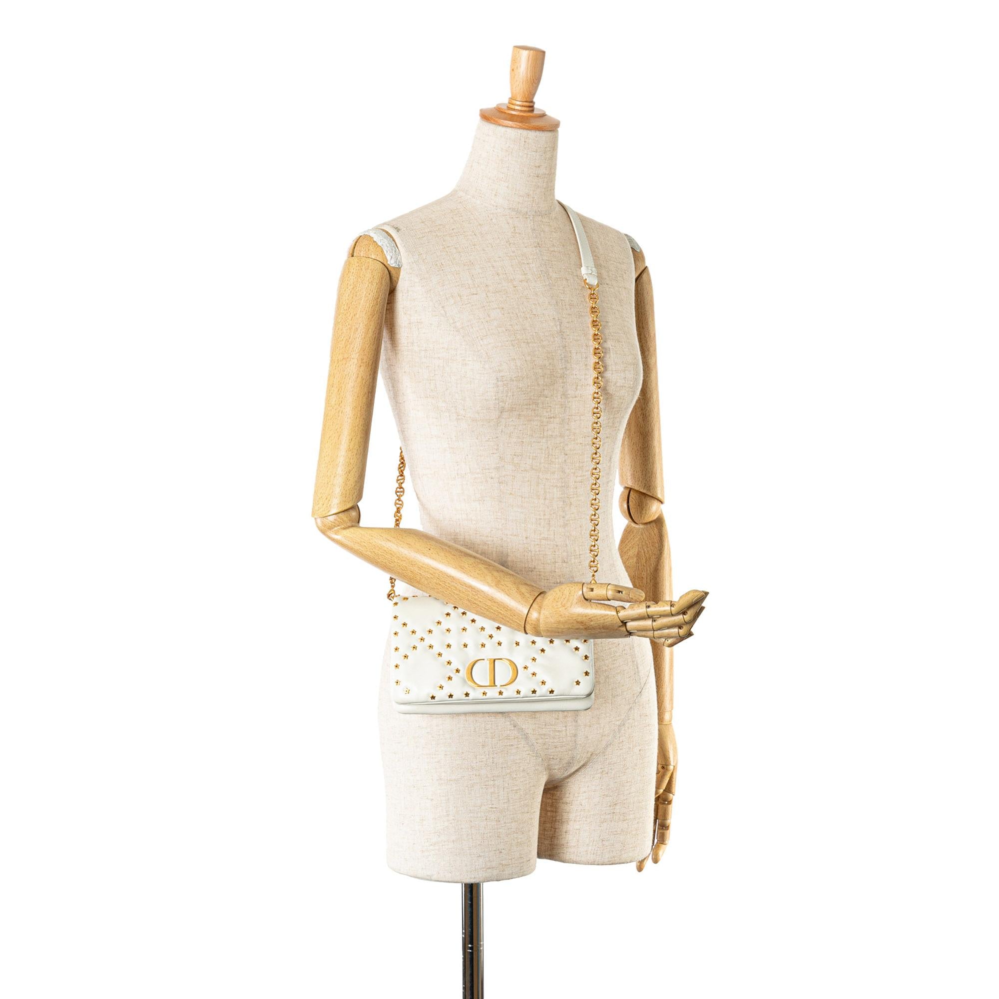 Dior Mini Calfskin Macrocannage Lucky Star Caro Bag