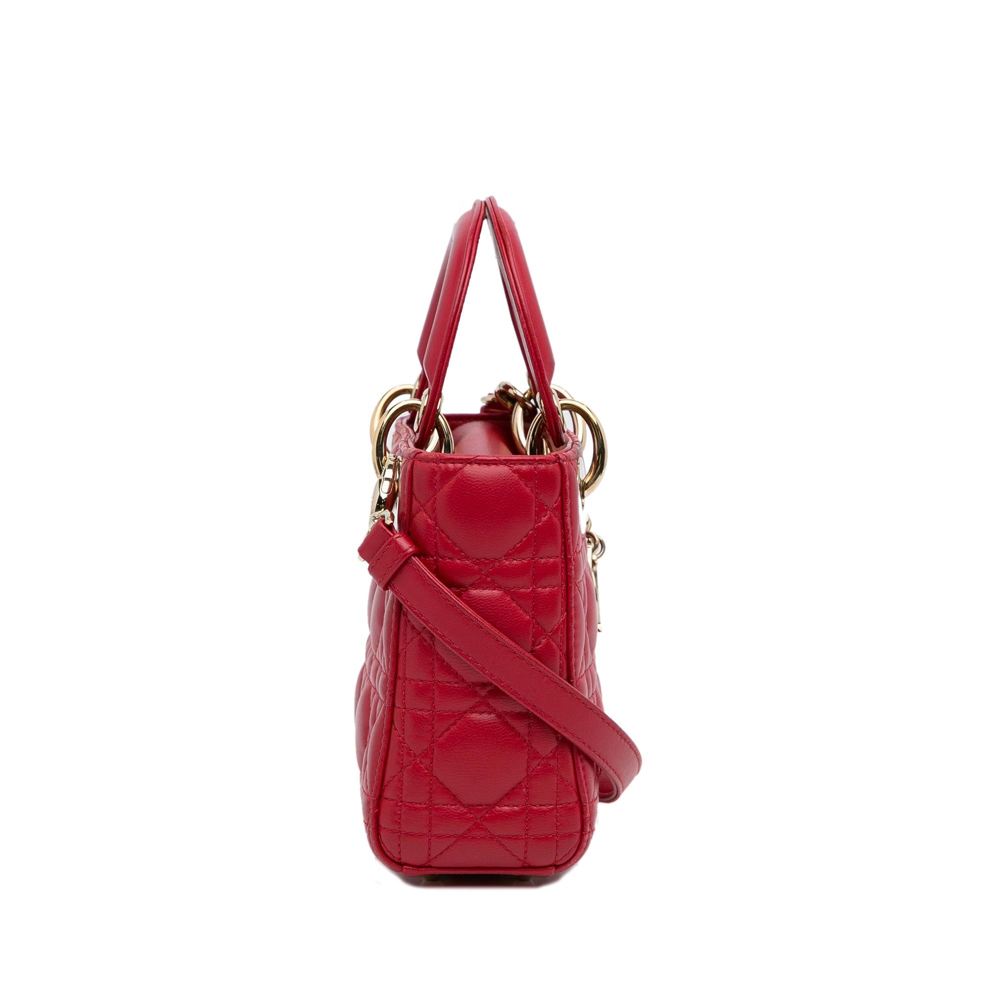 Dior Mini Cannage Lambskin Lady Dior (SHG-JGcyRi)