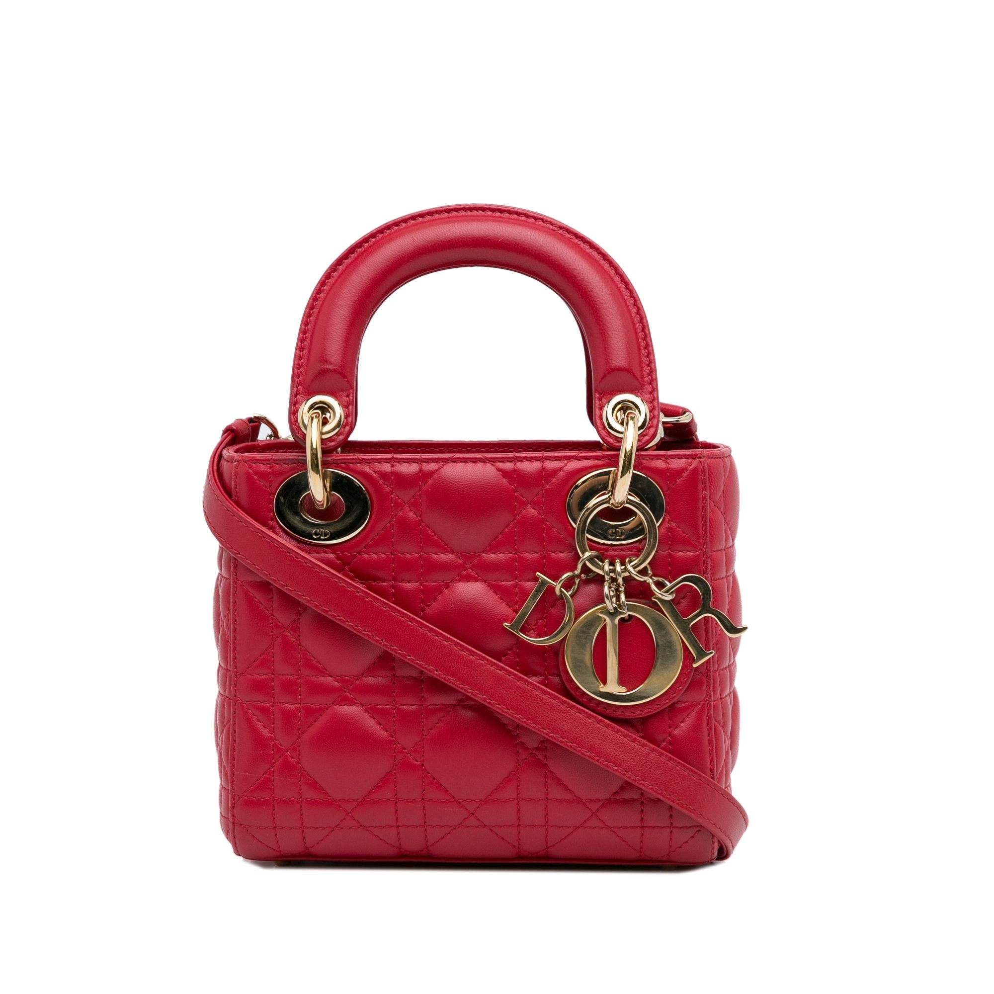 Dior Mini Cannage Lambskin Lady Dior (SHG-JGcyRi)
