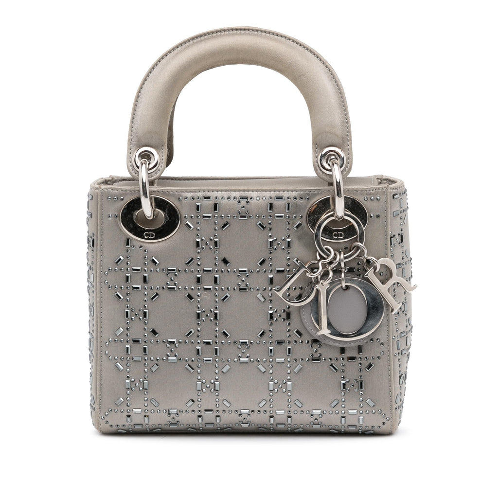 Mini lady dior satin bag cheap