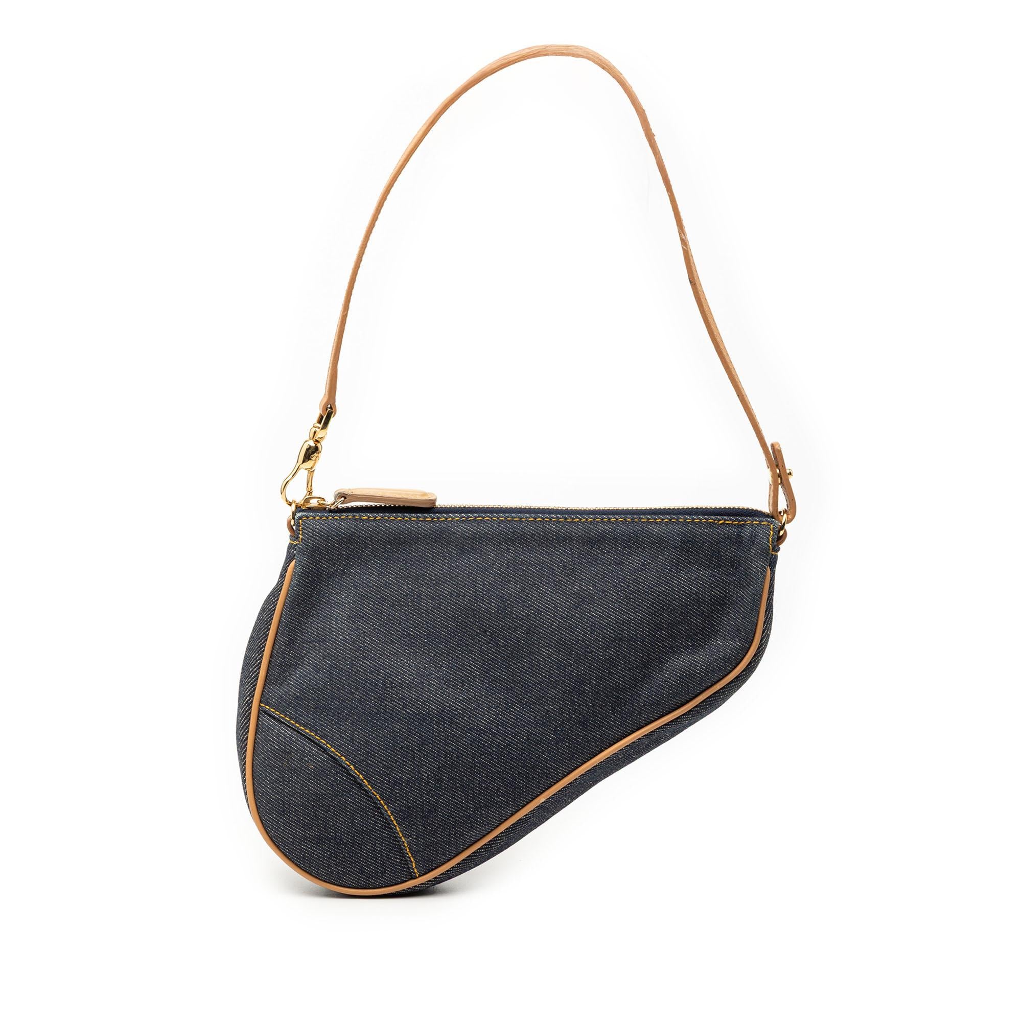 Dior Mini Denim Saddle Pochette