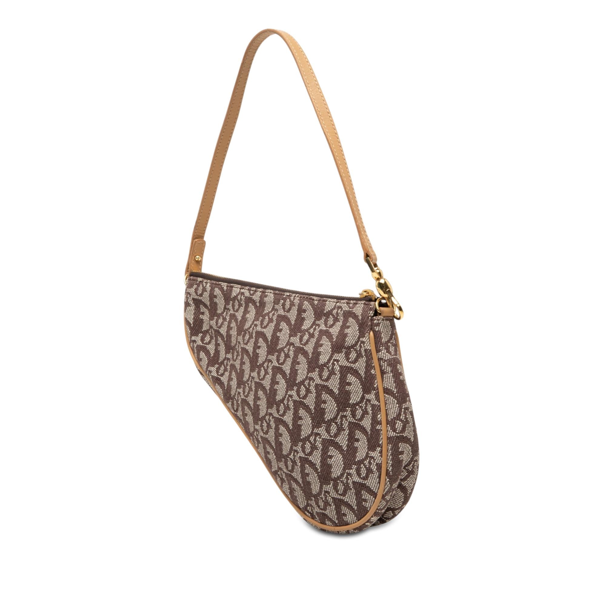 Dior Mini Diorissimo Canvas Saddle Pochette