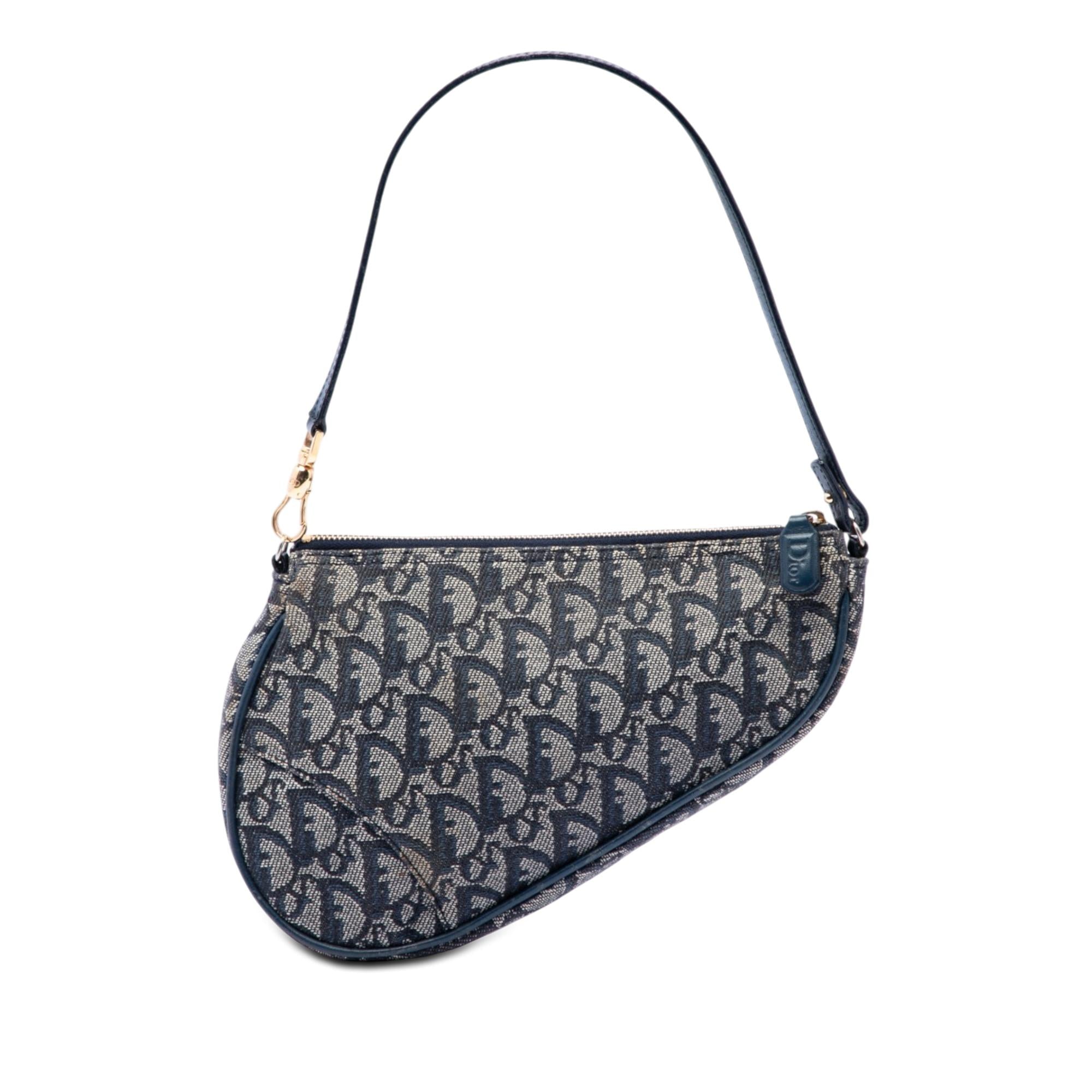Dior Mini Diorissimo Canvas Saddle Pochette