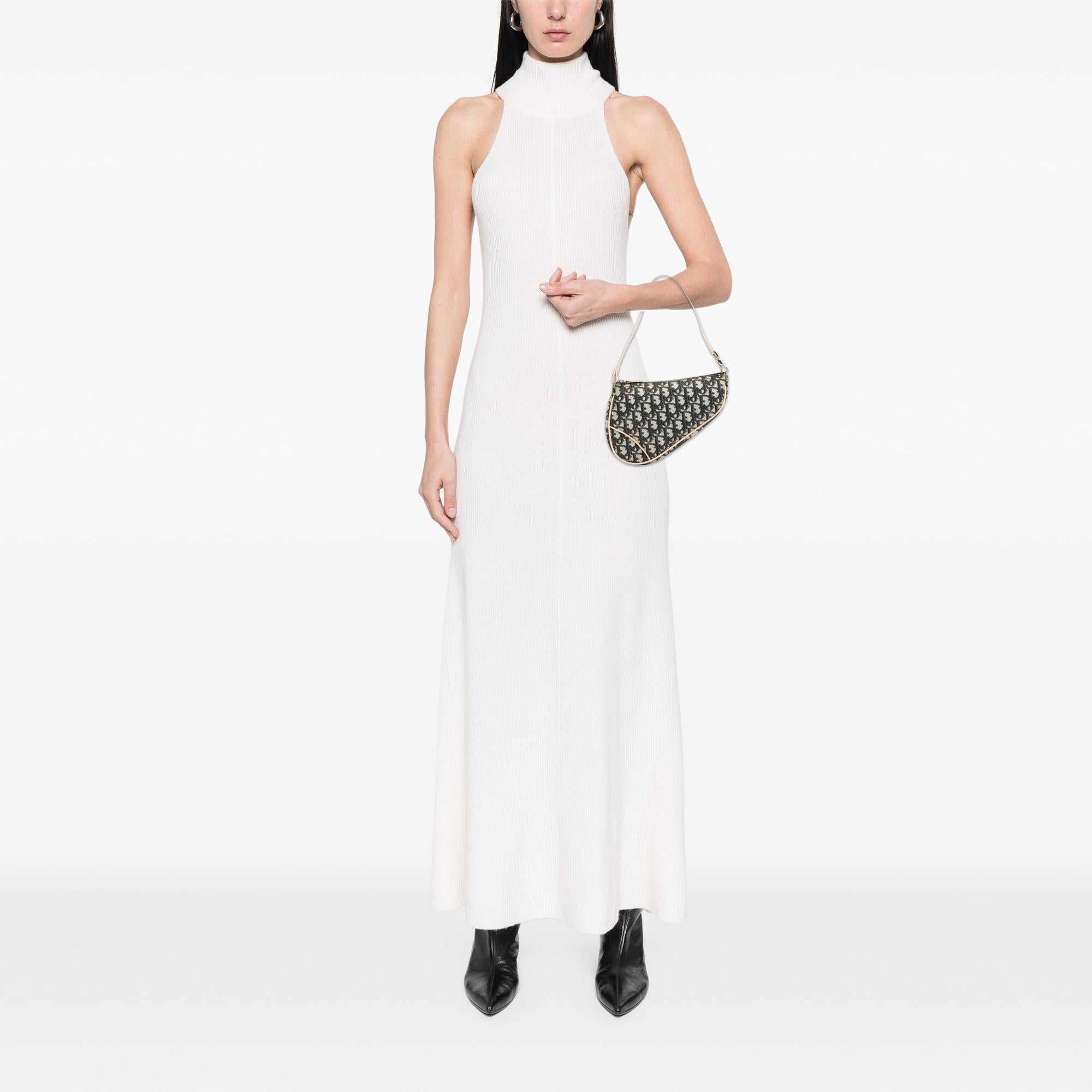 Dior Mini Diorissimo Coated Canvas Saddle Pochette